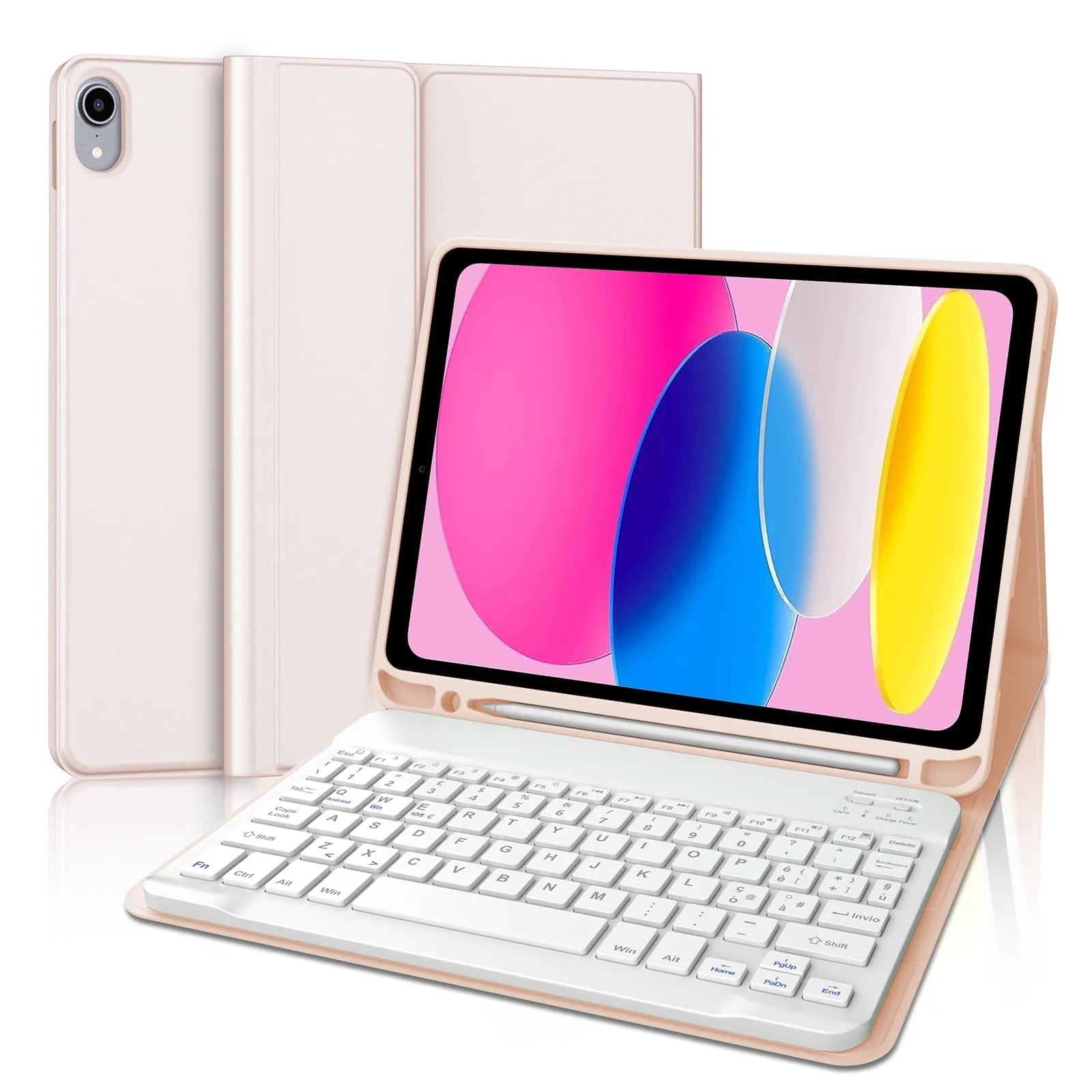 IVEOPPE Tastiera e Custodia per iPad 11 Generazione (11" 2025) e iPad 10 Generazione (10.9" 2022) A16 - immagine 1