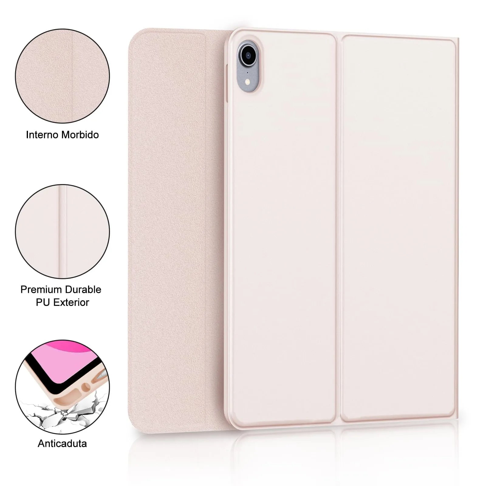 IVEOPPE Tastiera e Custodia per iPad 11 Generazione (11" 2025) e iPad 10 Generazione (10.9" 2022) A16 - immagine 6