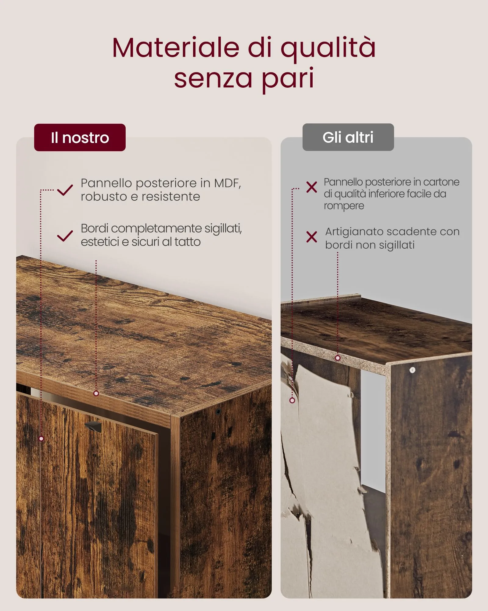 VASAGLE Libreria a 6 Ripiani con Anta, 31,8 x 24 x 175 cm - immagine 5
