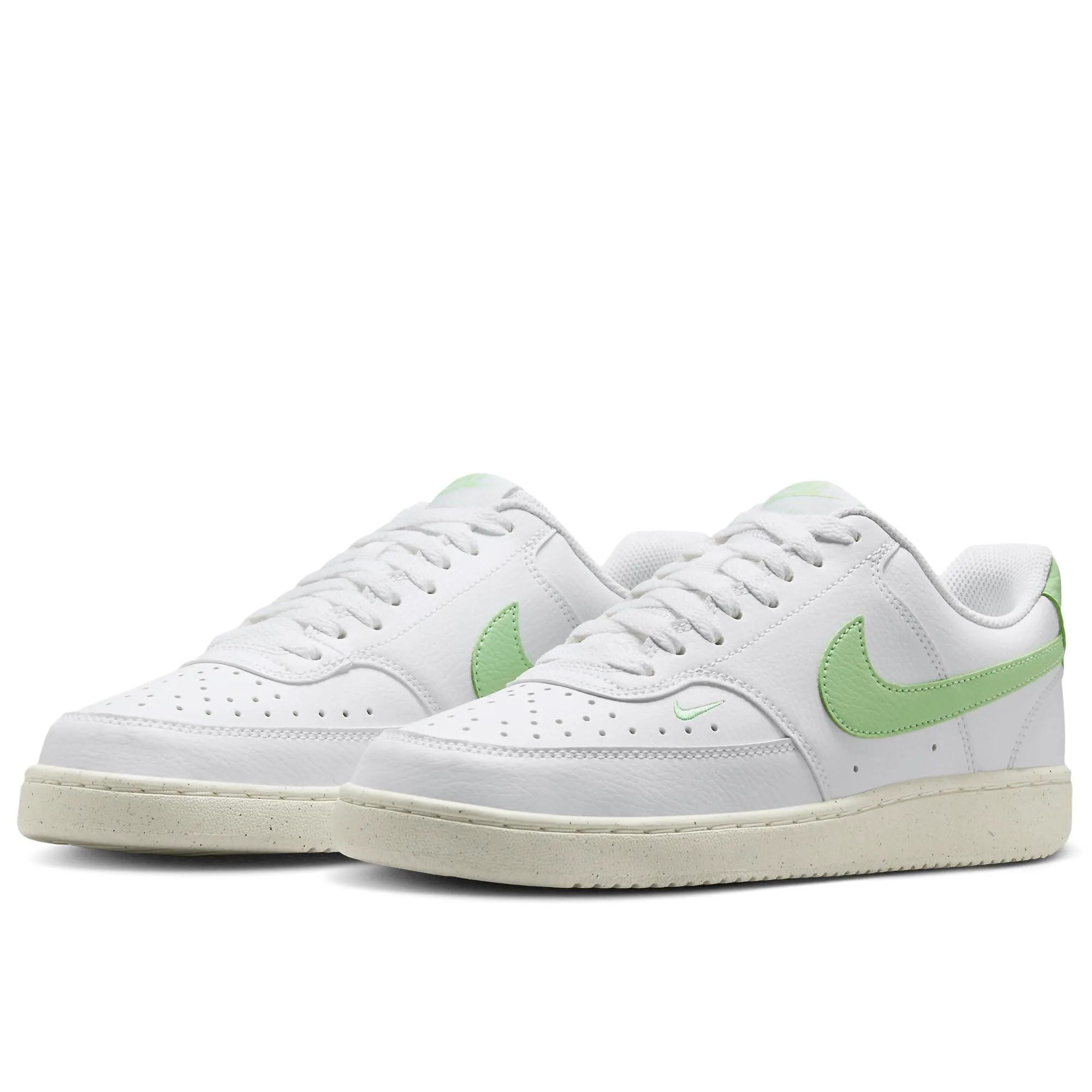 Nike Court Vision Low Next Nature Sneaker - White Vapor Green Sail - FV9952-104 - immagine 2