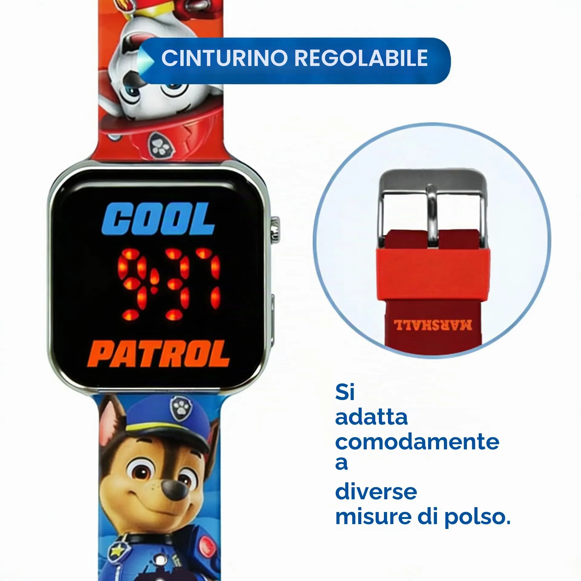 Kids Licensing Orologio Digitale a LED Paw Patrol Rosso - immagine 3