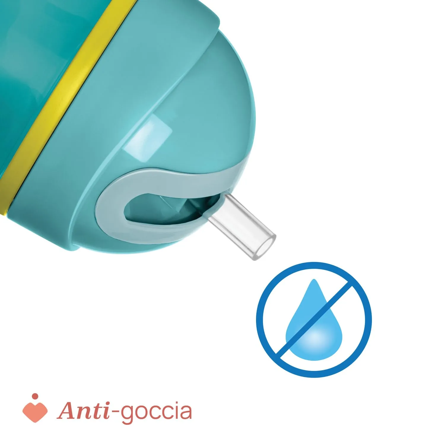 Chicco Sport Cup Bicchiere Antigoccia in Silicone, 266 ml, Azzurro - immagine 5
