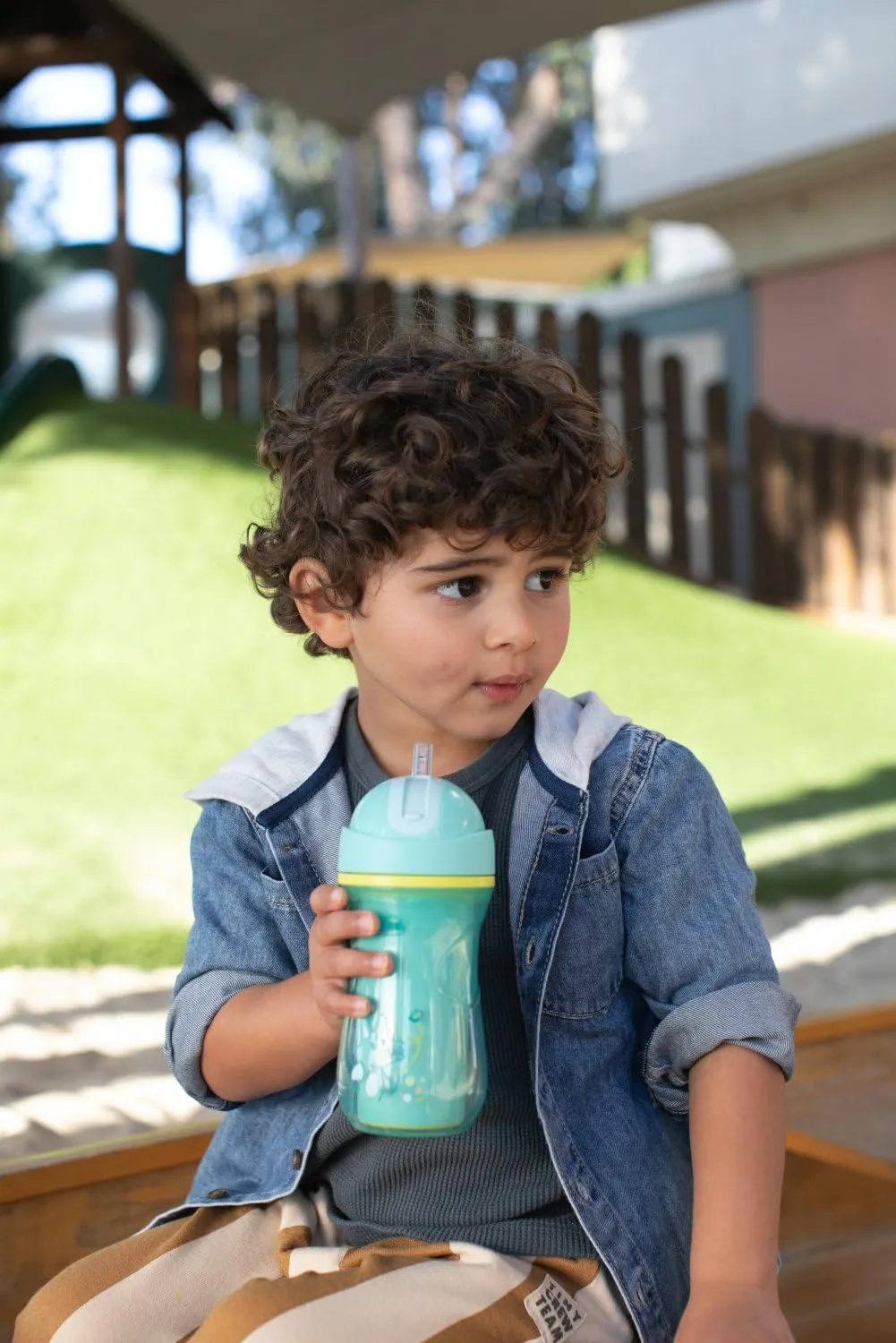 Chicco Sport Cup Bicchiere Antigoccia in Silicone, 266 ml, Azzurro - immagine 8