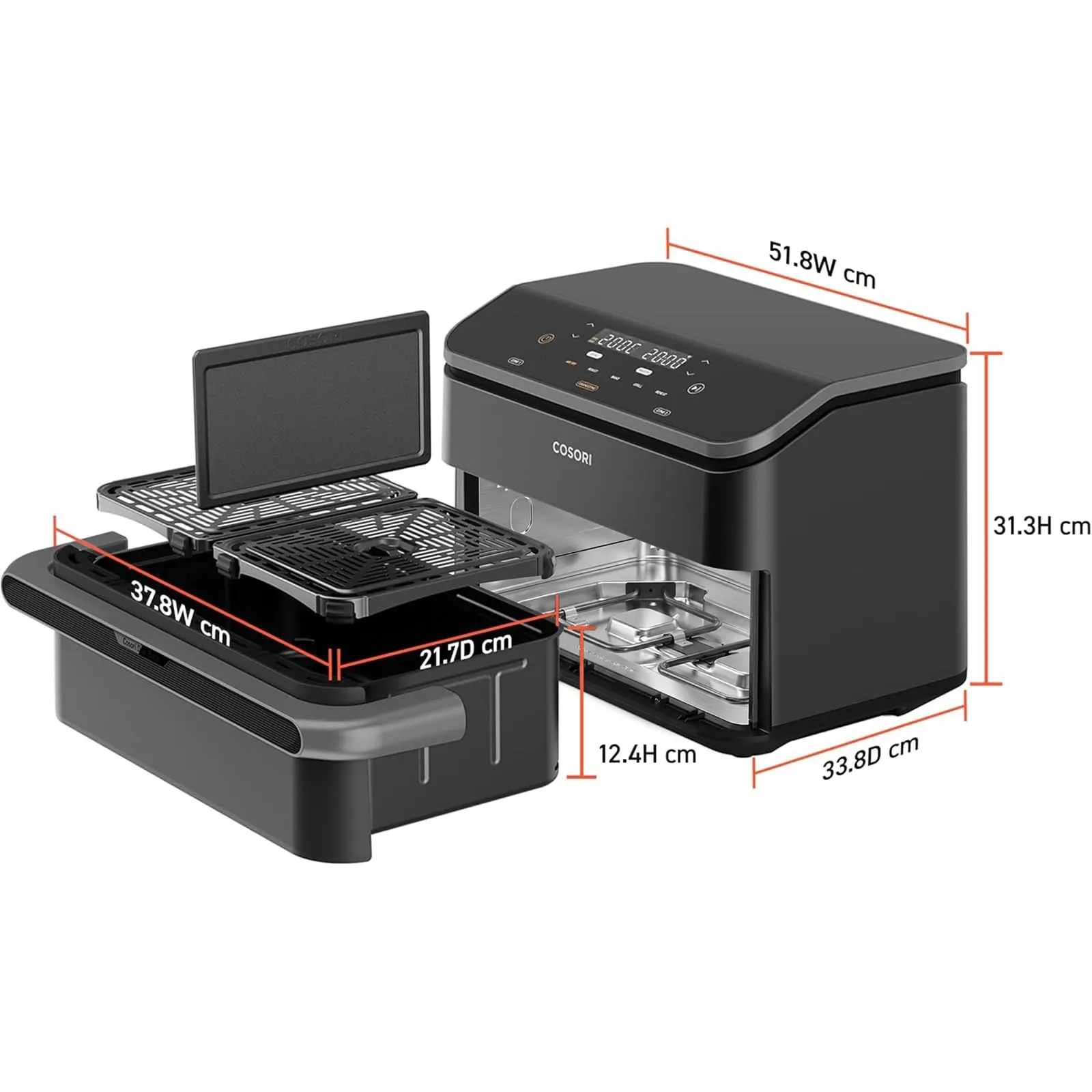 Cosori Twinfry TF102S-IT Friggitrice ad Aria 10 Litri Doppio Cestello 5L+5L con WiFi - immagine 11