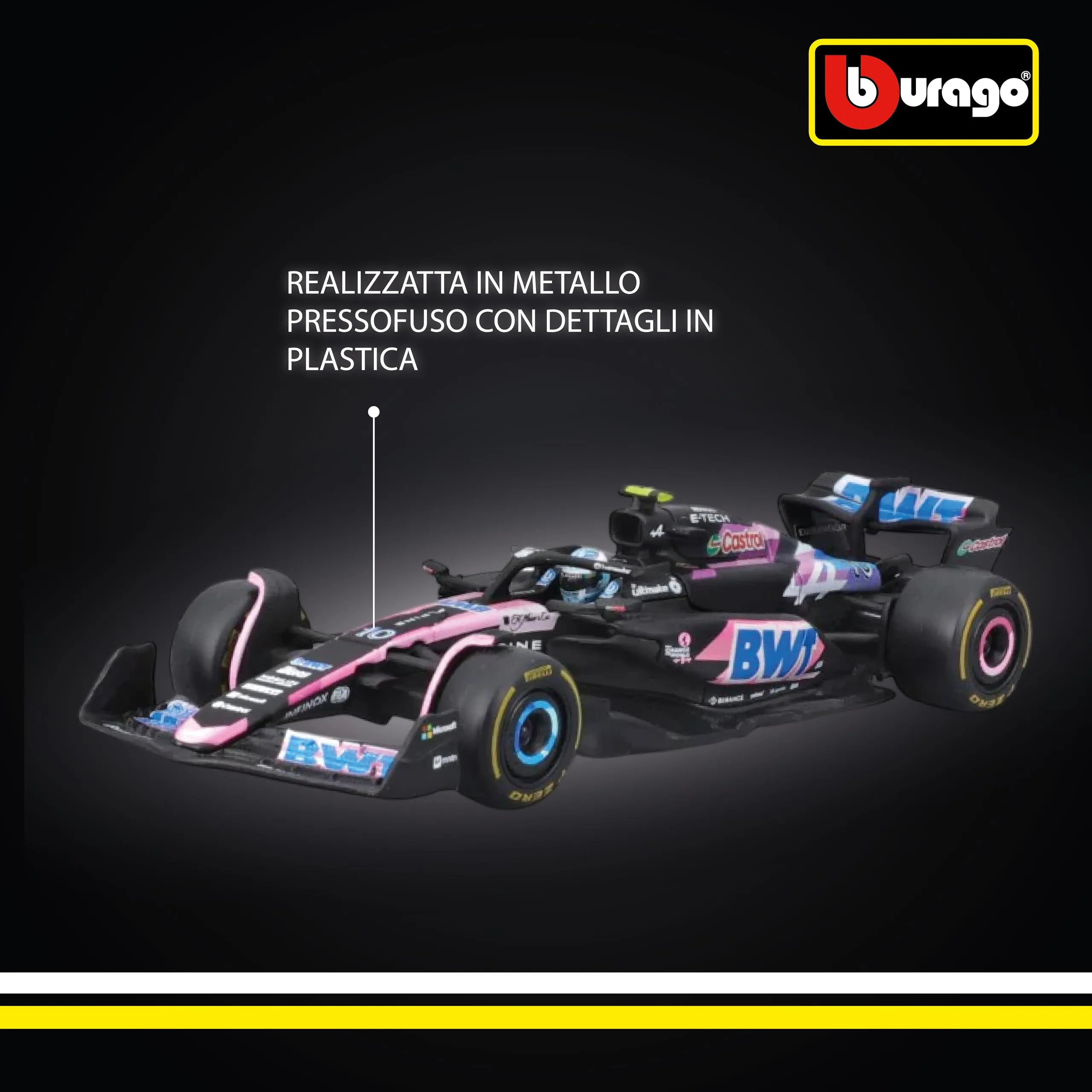 Bburago BWT Alpine A524 Pierre Gasly #10 2024 1:43 Scale Model - immagine 5