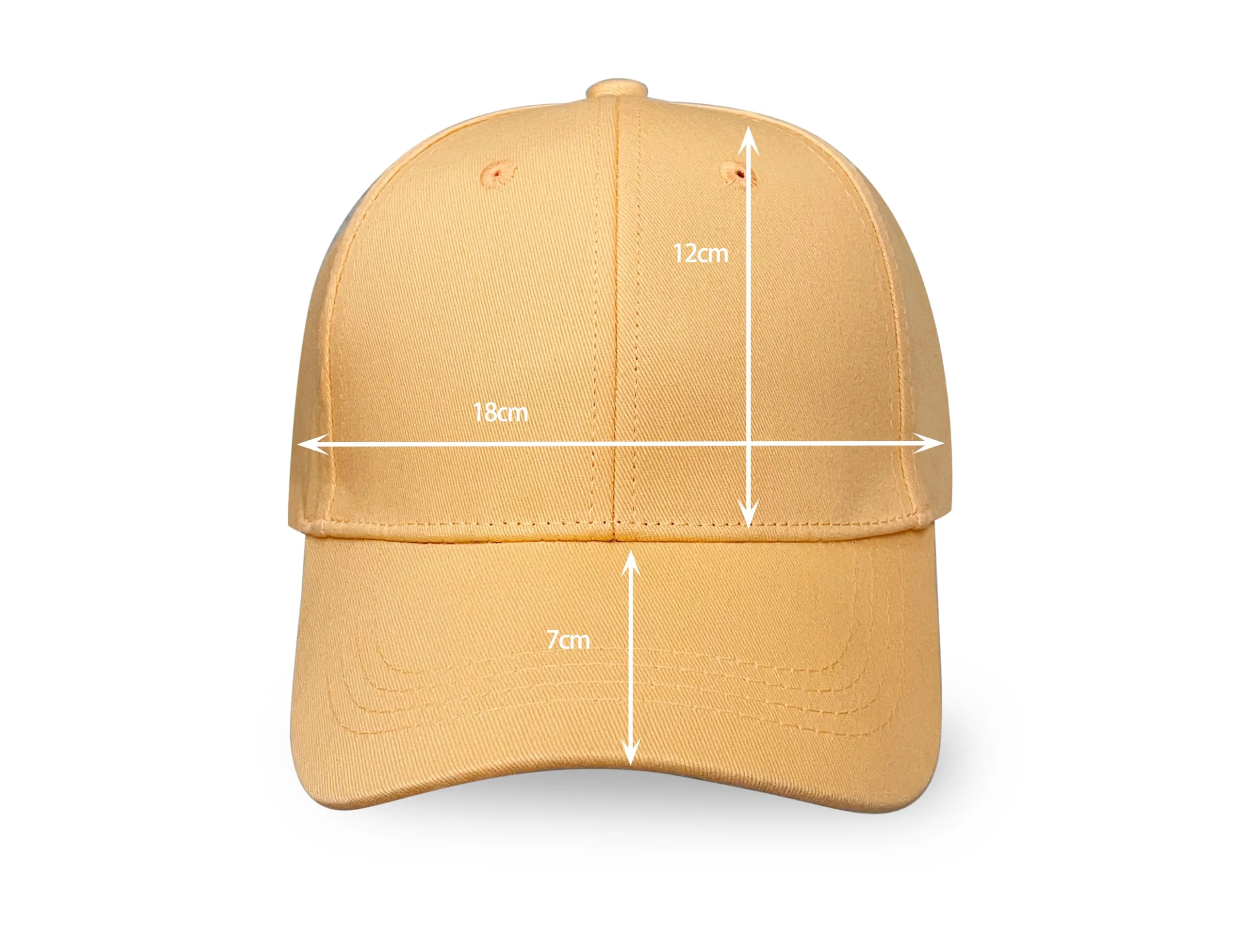Bella Accessori Cappellino Baseball Regolabile Unisex in Cotone Giallo - immagine 4
