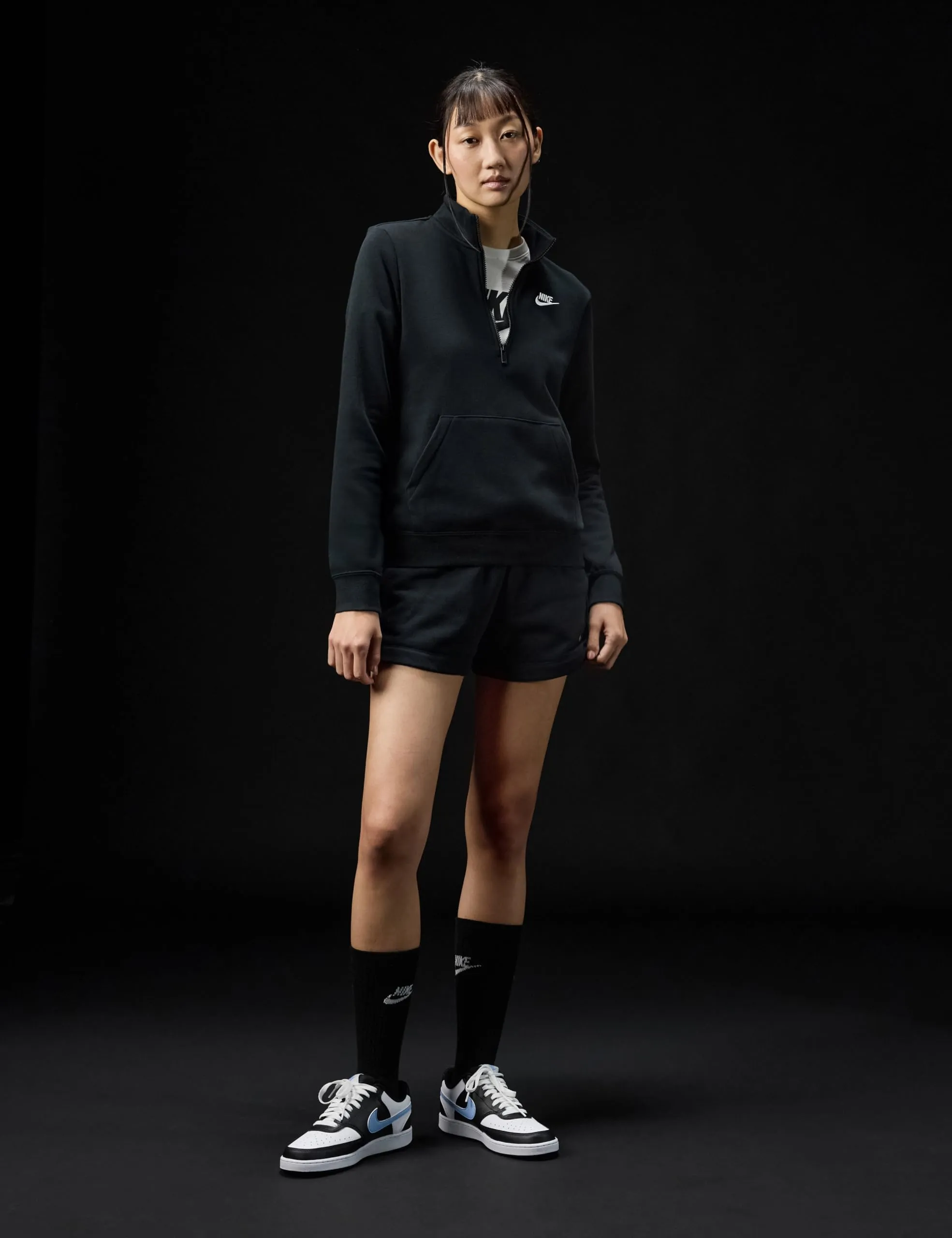 Nike Court Vision Low Next Nature Sneaker - Black Aluminium White - DH3158-007 - immagine 3