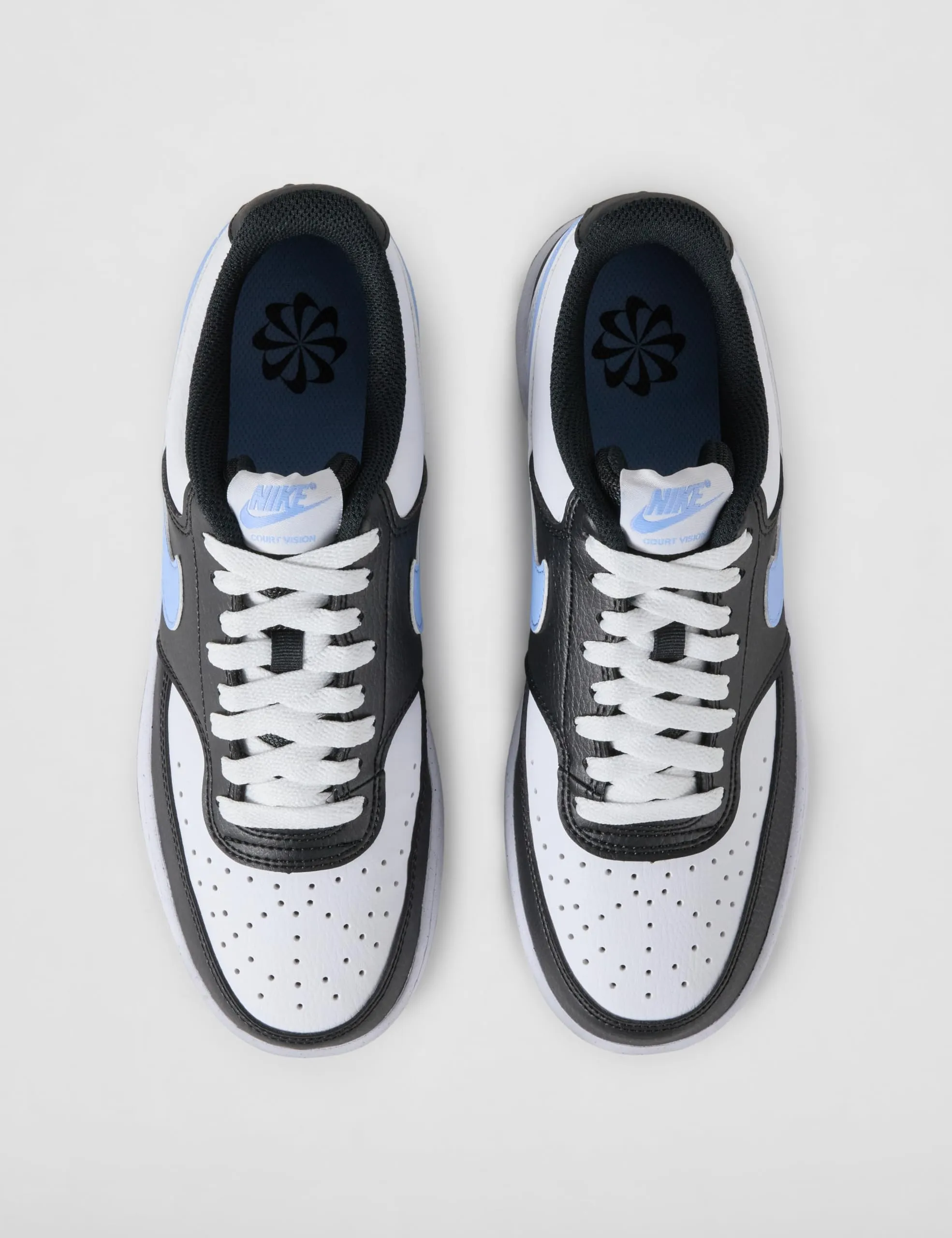 Nike Court Vision Low Next Nature Sneaker - Black Aluminium White - DH3158-007 - immagine 5