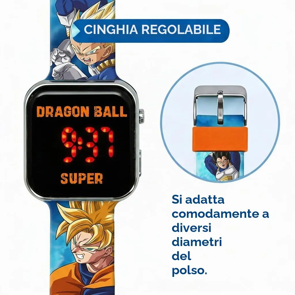 Kids Licensing Orologio Digitale a LED Dragon Ball Blu - immagine 3