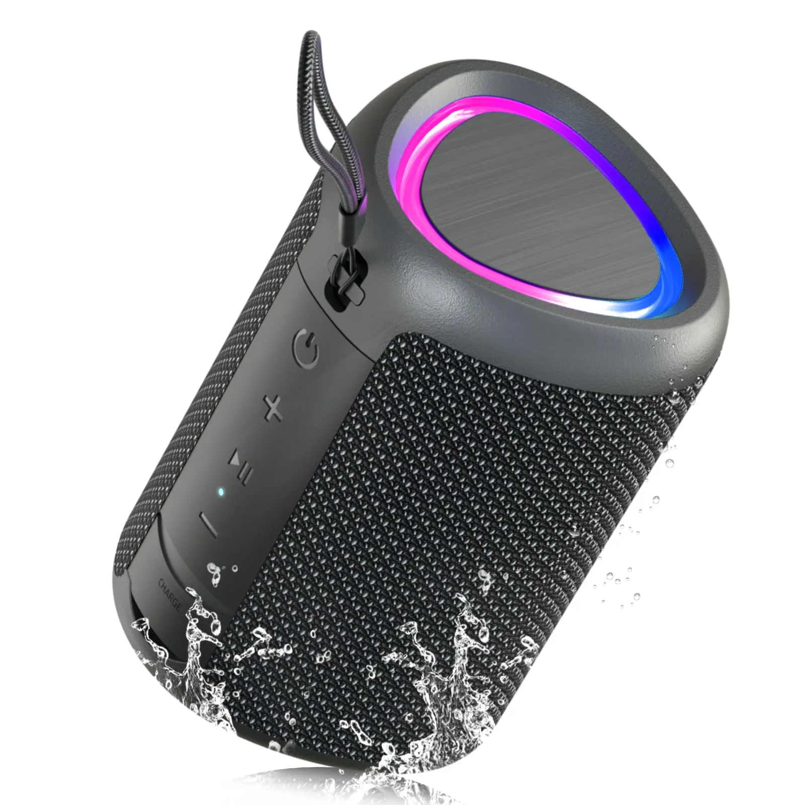 UOHHBOE Cassa Bluetooth Portatile 15W IPX5 con Luci RGB - immagine 1