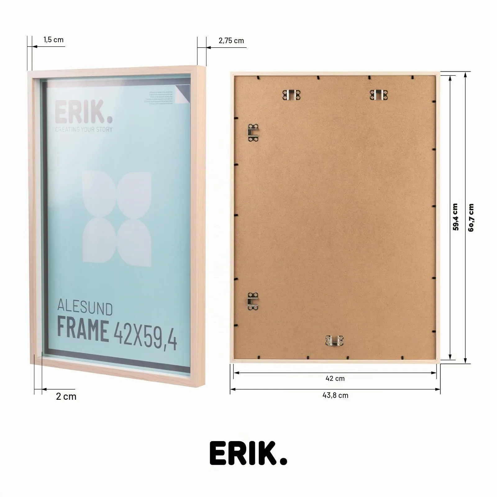 Grupo Erik Cornice Legno 42x59 cm Portafoto da Parete in MDF - immagine 7
