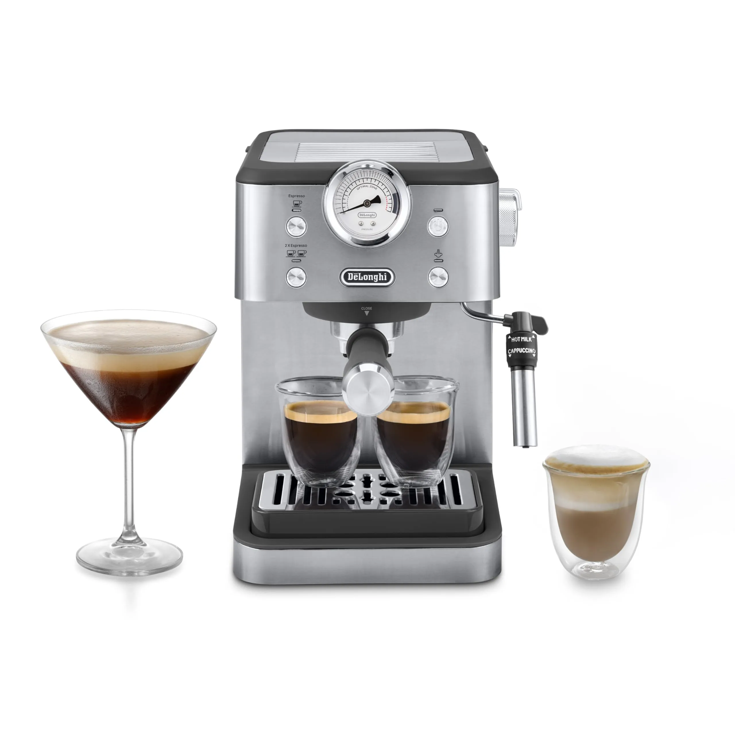 De'Longhi Classic EM450.M Macchina da Caffè Espresso Manuale, 15 bar, Acciaio Inossidabile - immagine 1