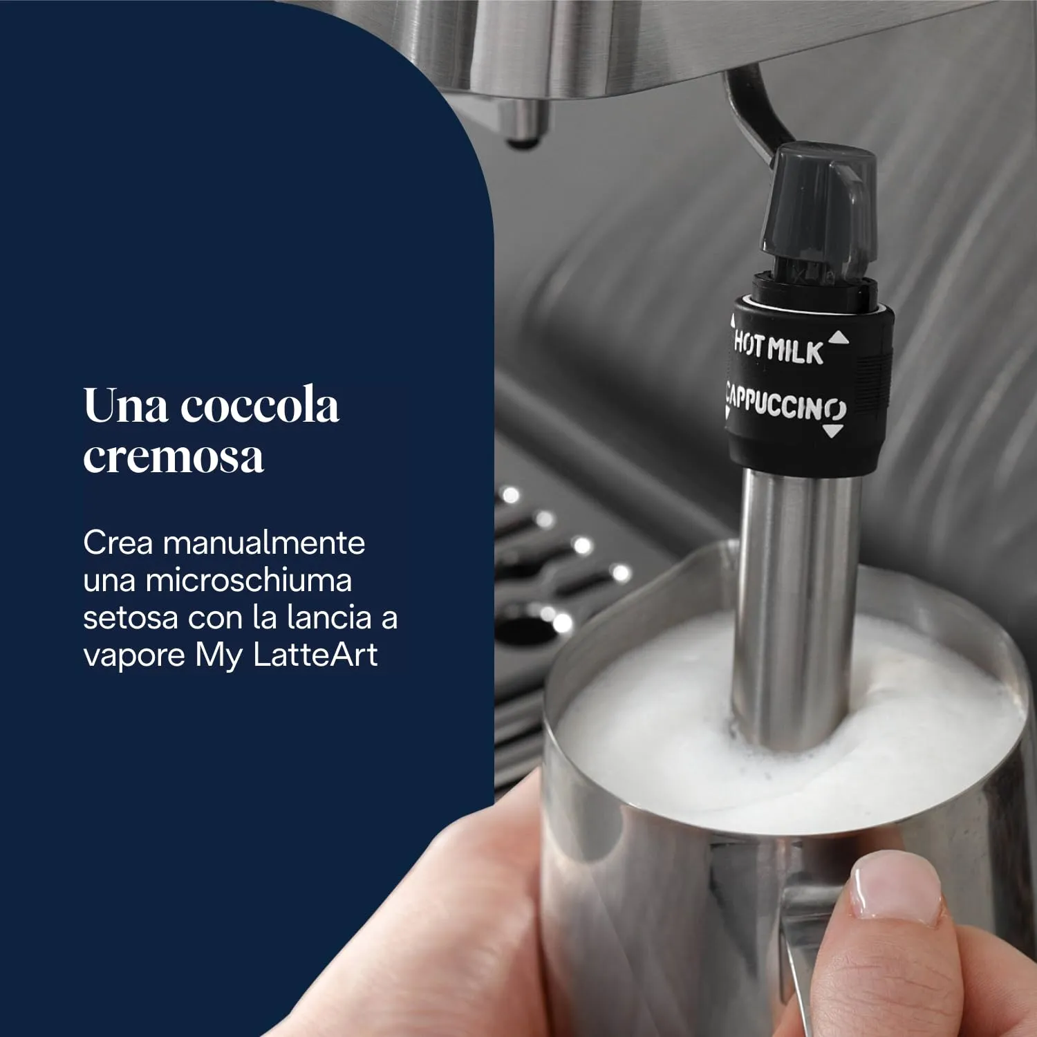 De'Longhi Classic EM450.M Macchina da Caffè Espresso Manuale, 15 bar, Acciaio Inossidabile - immagine 5