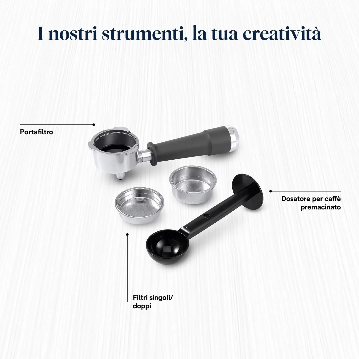 De'Longhi Classic EM450.M Macchina da Caffè Espresso Manuale, 15 bar, Acciaio Inossidabile - immagine 8