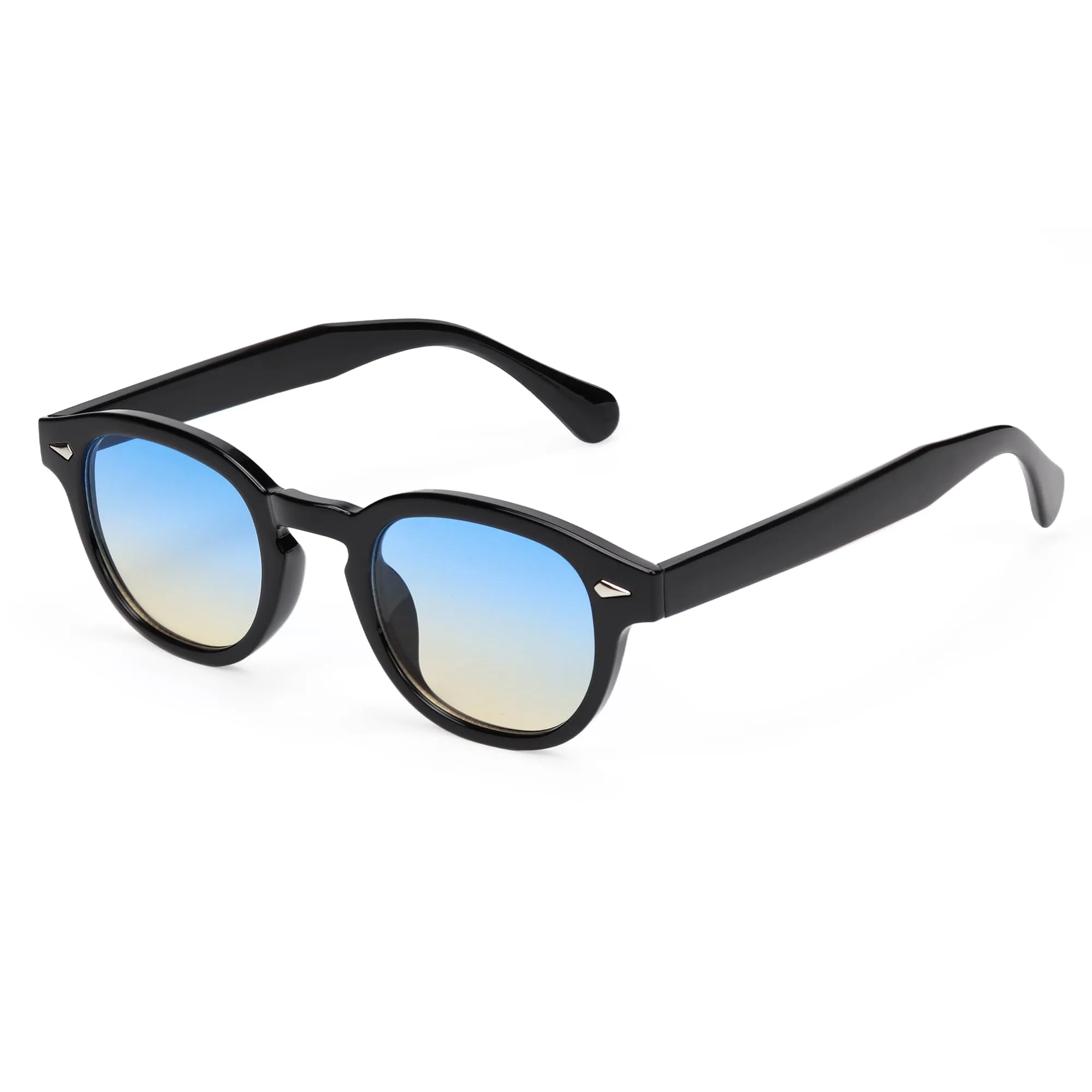 LHSDMOAT Occhiali da sole sportivi ovali vintage stile anni '70 UV400 per uomo e donna - immagine 1