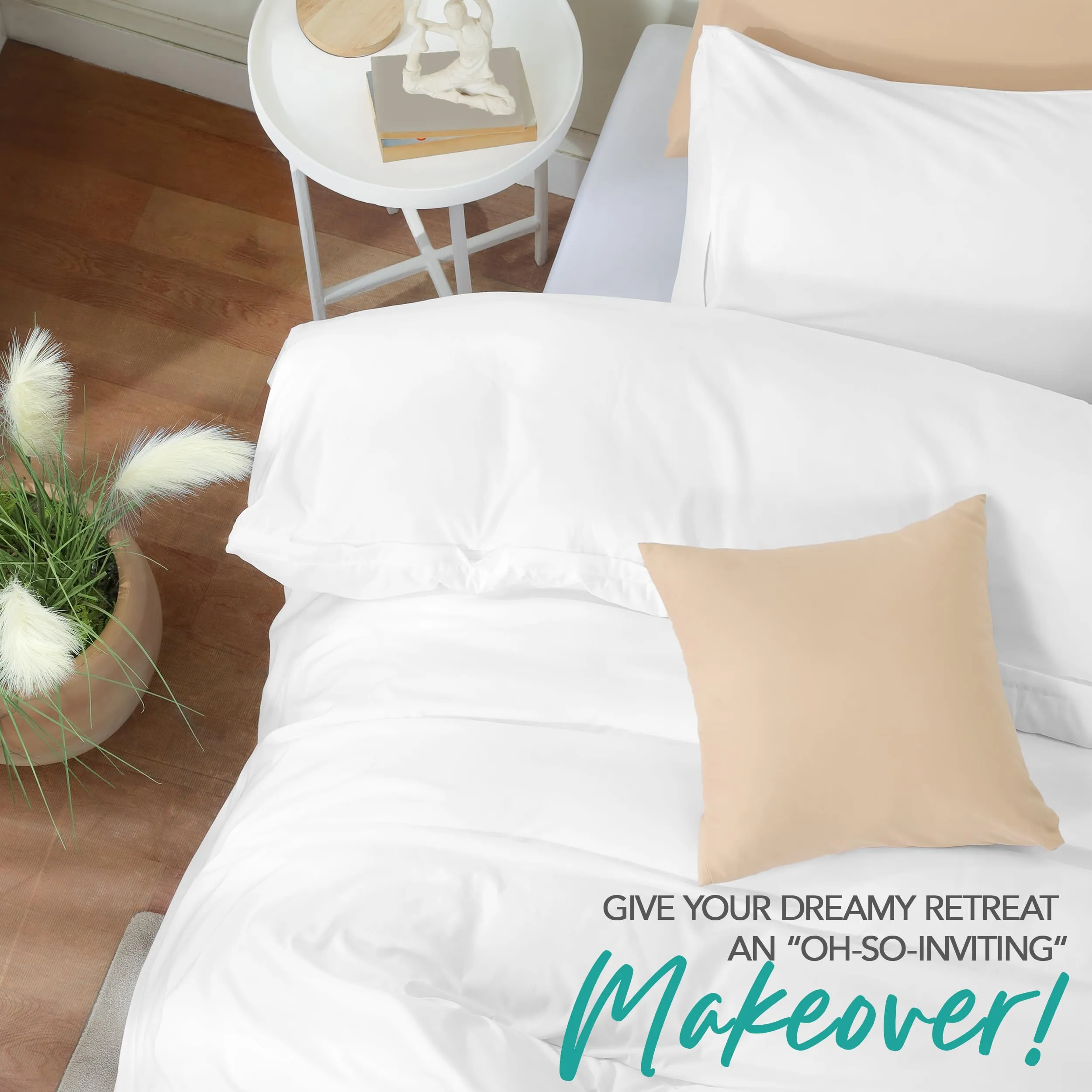 Utopia Bedding Set Copripiumino con Federa, 2 Pezzi, Microfibra Spazzolata, Bianco, Twin/Twin XL - immagine 5