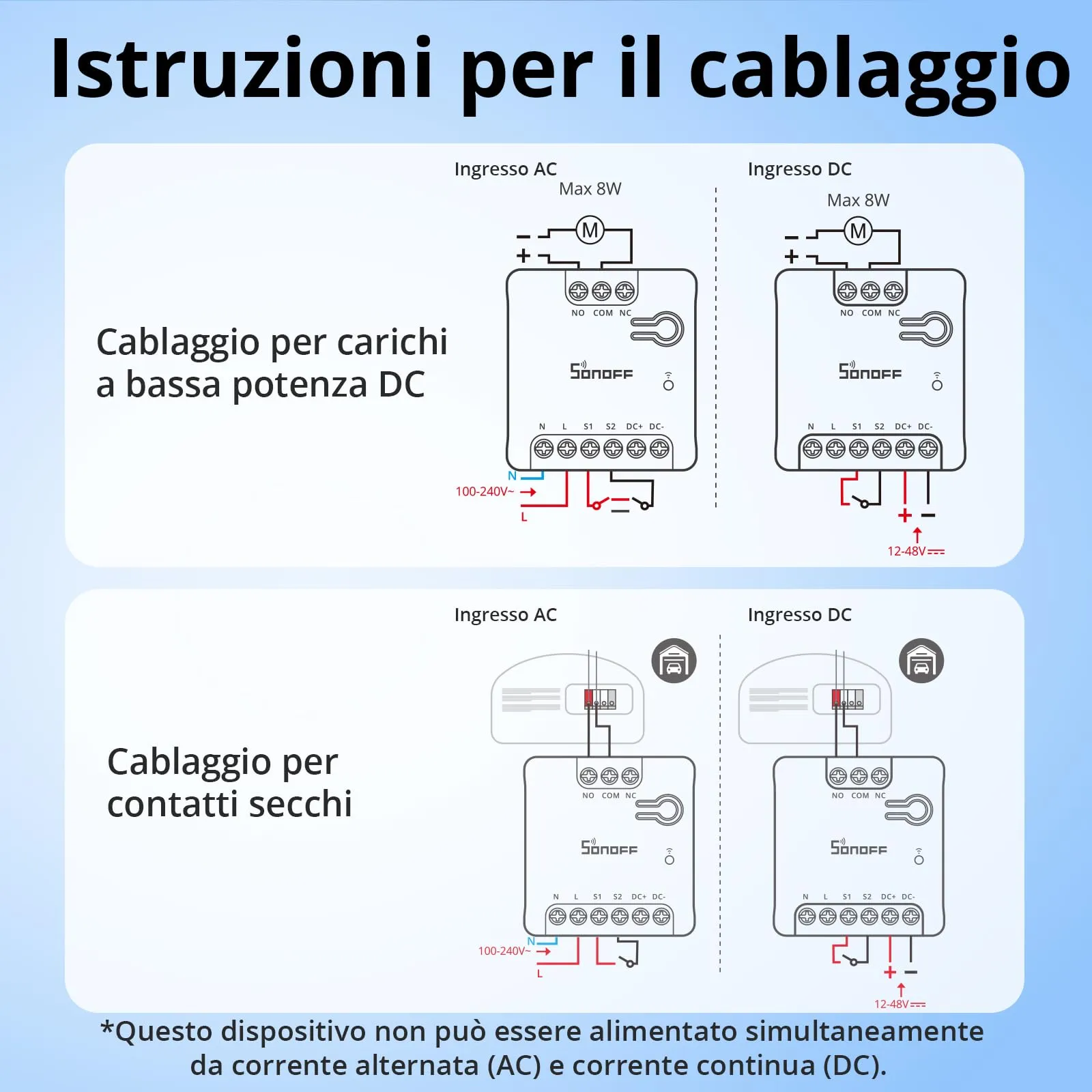 SONOFF MINI-D Interruttore Intelligente WiFi 2.4G Matter, 8W, 2 pezzi - immagine 8