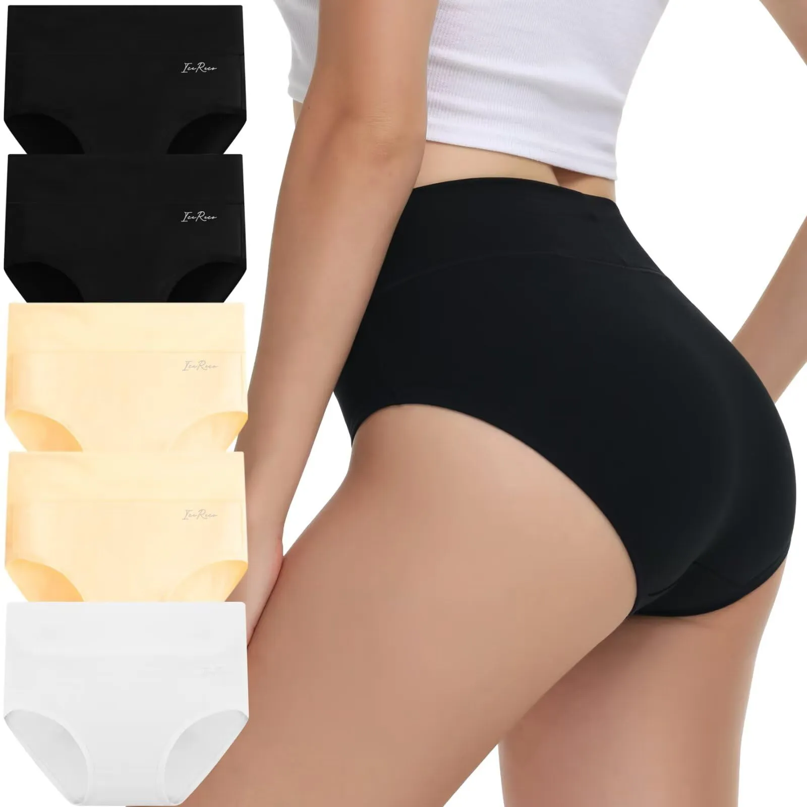 IceReco Slip Donna in Cotone a Vita Alta Senza Cuciture Pancia Piatta - immagine 1