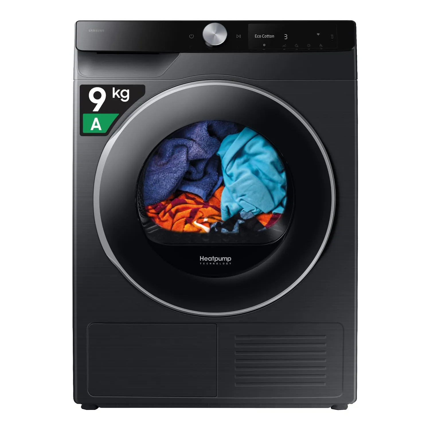 Samsung Asciugatrice AI Control DV90DG6845LB/U3, 9 kg, Pompa di Calore, Wifi, QuickDrive, AI Dry, Nero - immagine 1