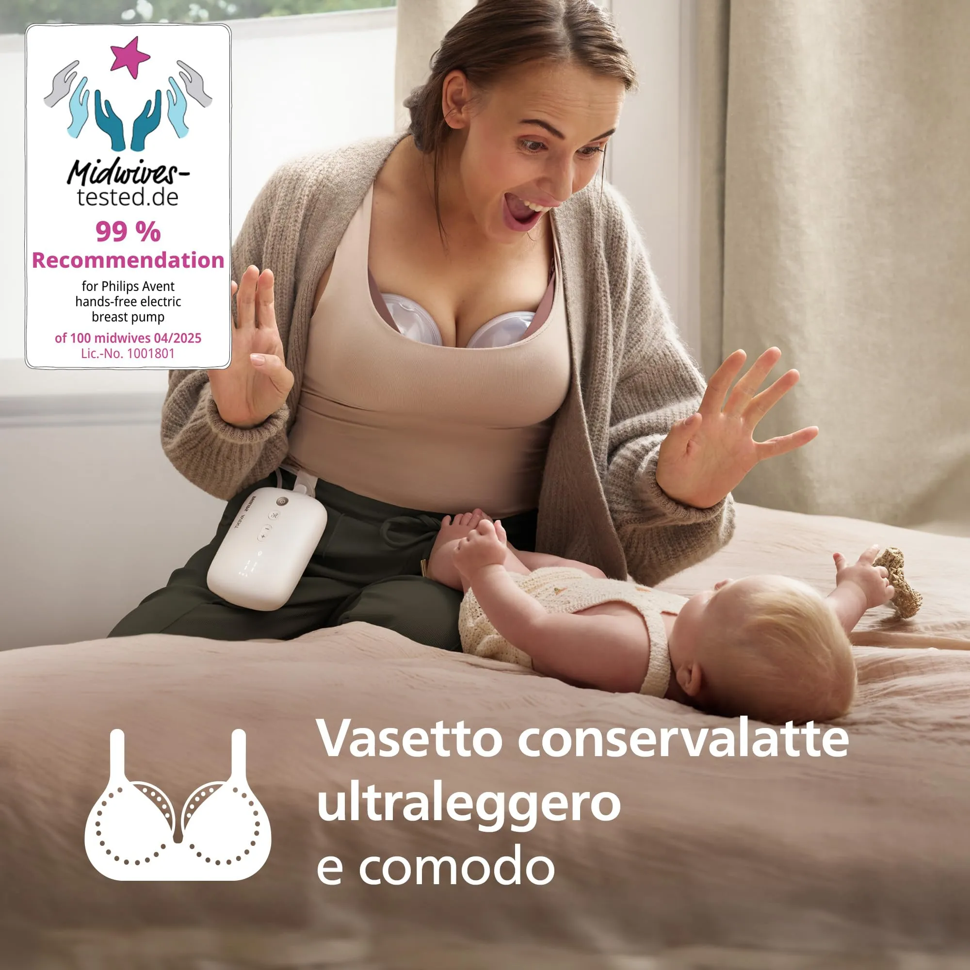 Philips Avent Tiralatte Elettrico Singolo a Mani Libere SCF531/11 - immagine 4