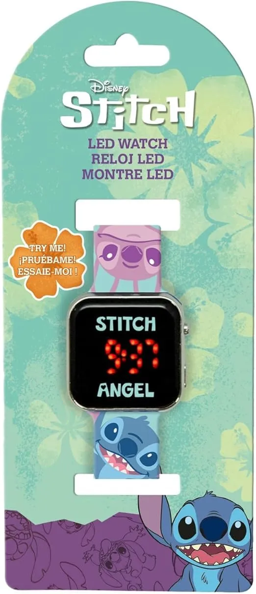 Kids Licensing Orologio Digitale a LED Stitch Tropical, Rosso - immagine 2