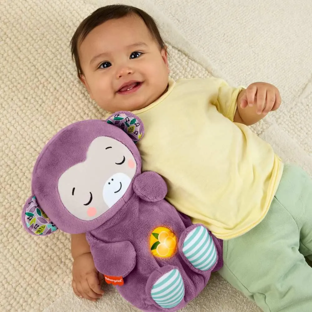 Fisher-Price Scimmietta Viola Soffice Relax Giocattolo per Neonati - immagine 7