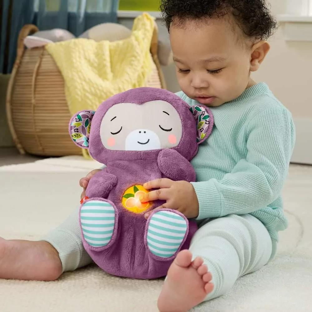 Fisher-Price Scimmietta Viola Soffice Relax Giocattolo per Neonati - immagine 8