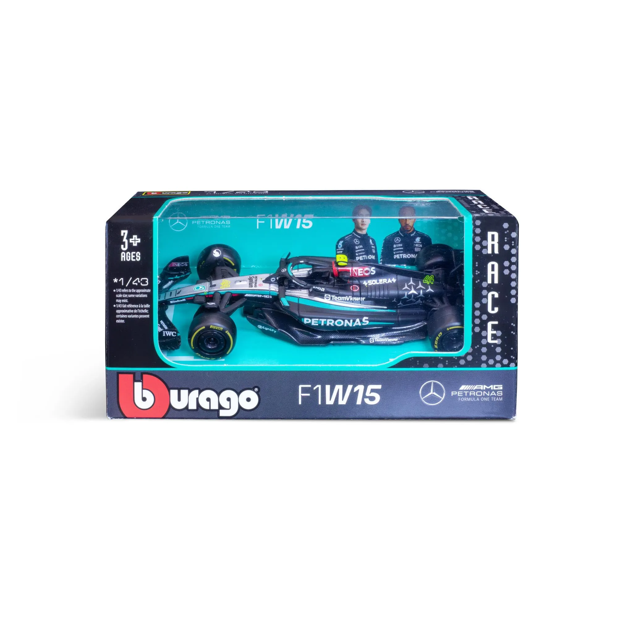 Bburago Mercedes-AMG W16 2025 #63 Russell 1:43 Diecast Replica - immagine 3