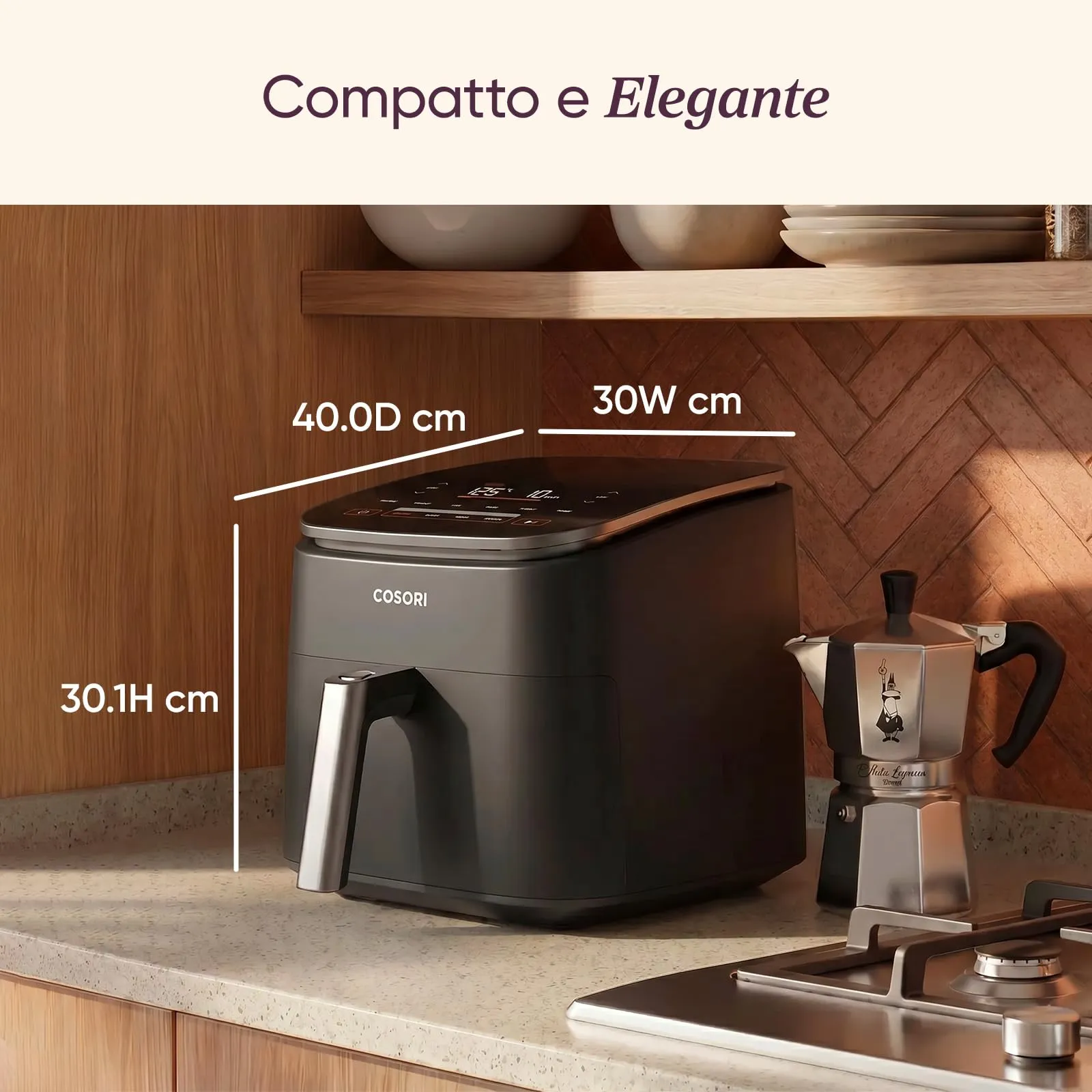 Cosori Turbo Blaze Friggitrice ad Aria 6 Litri, Motore DC, 9 Funzioni, 1725W, CAF-DC601-KEU - immagine 8