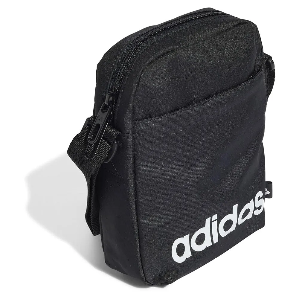adidas Linear Organizer Waist Pack - Black/White, One Size - immagine 4