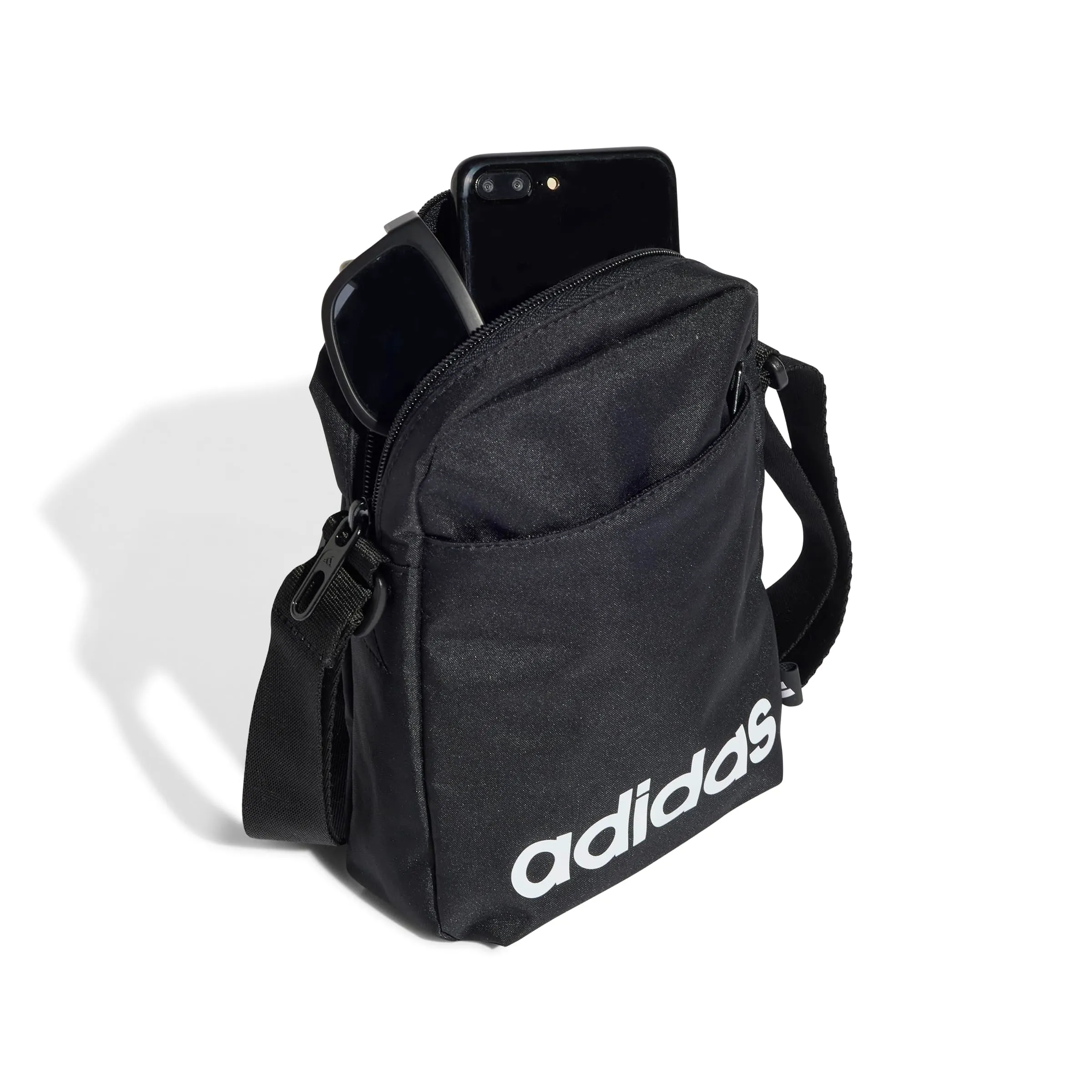 adidas Linear Organizer Waist Pack - Black/White, One Size - immagine 5