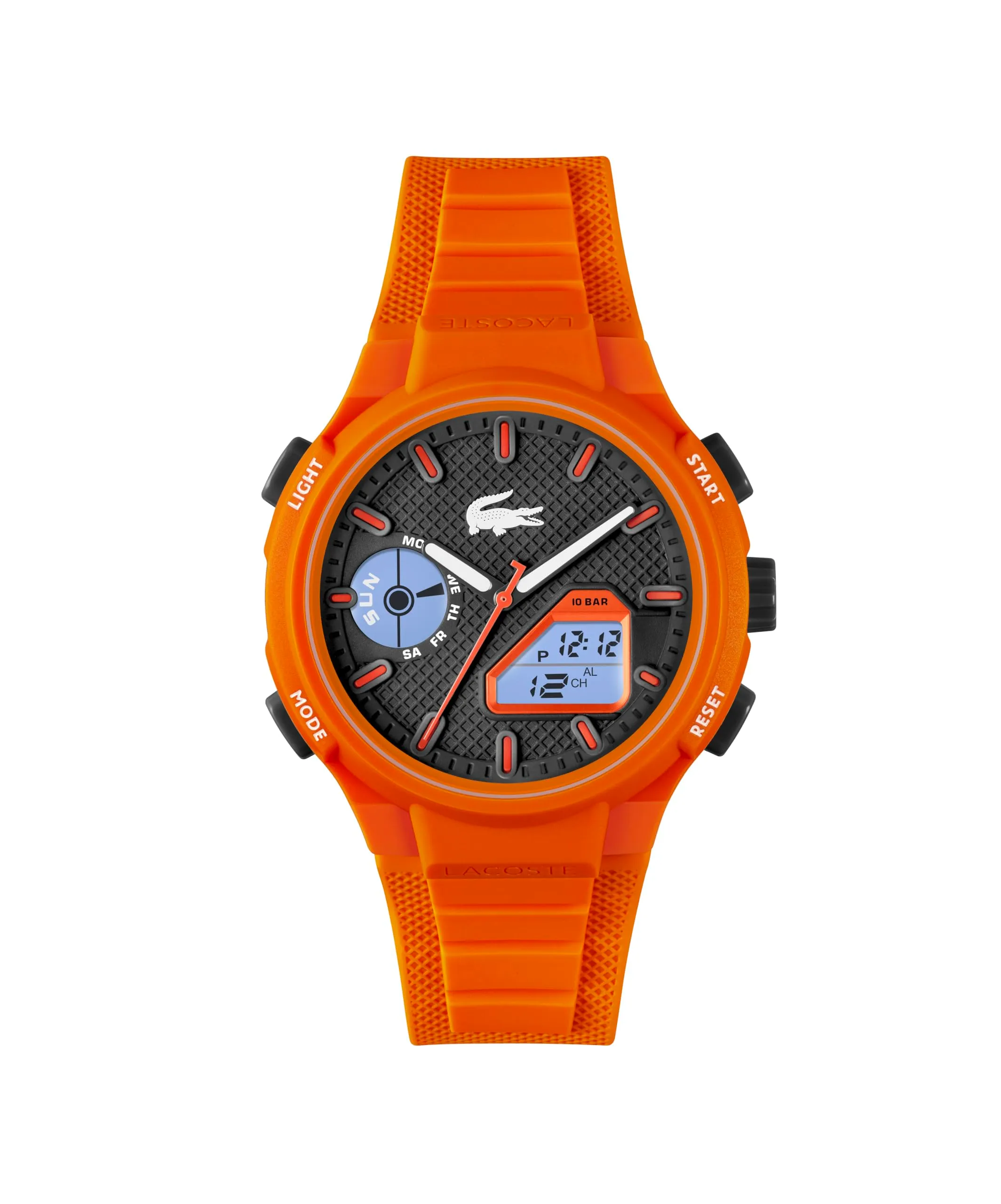 Lacoste LC33 Orologio Quarzo Analogico-Digitale da Uomo con Cinturino in Silicone Arancione - immagine 2