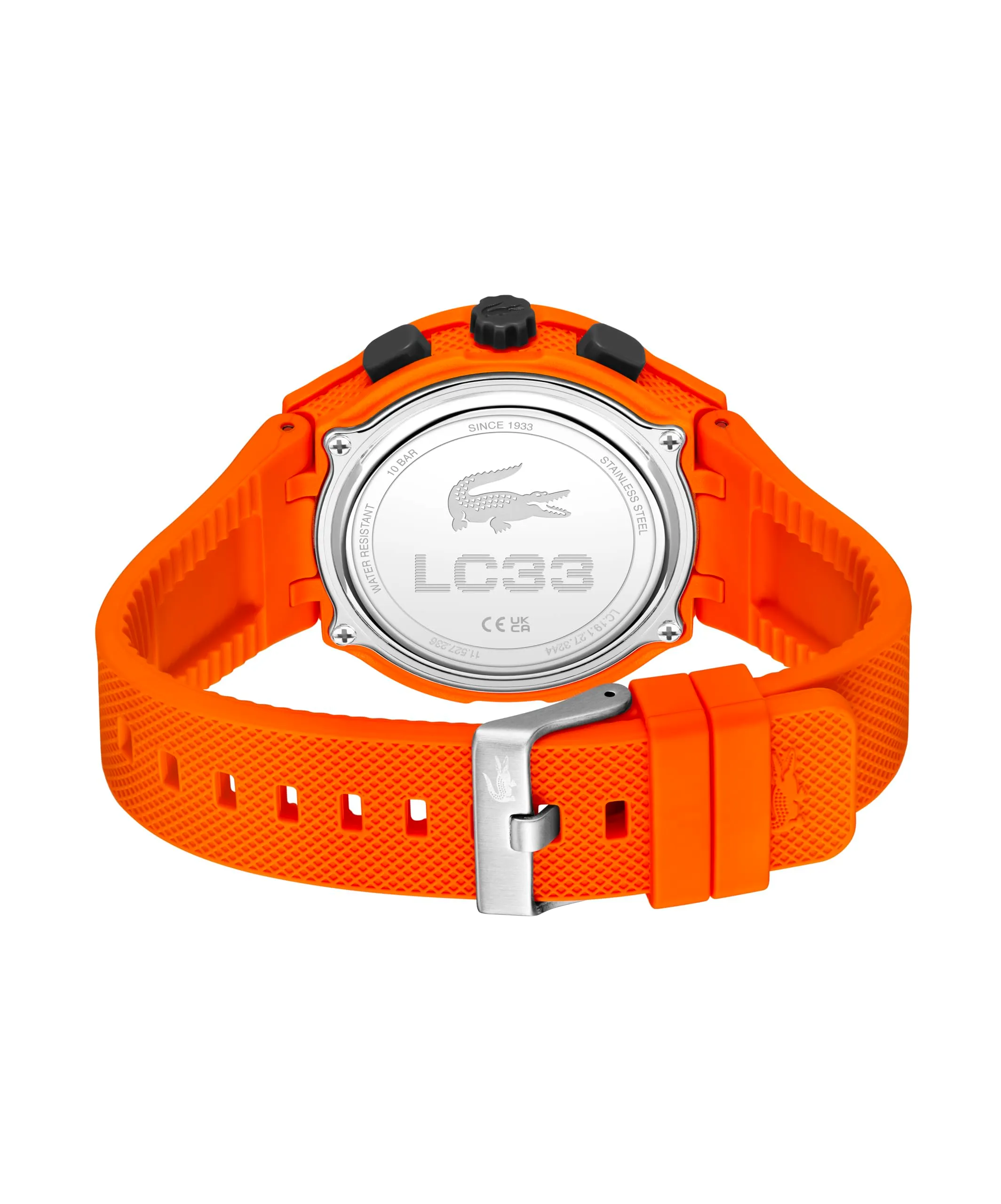 Lacoste LC33 Orologio Quarzo Analogico-Digitale da Uomo con Cinturino in Silicone Arancione - immagine 4