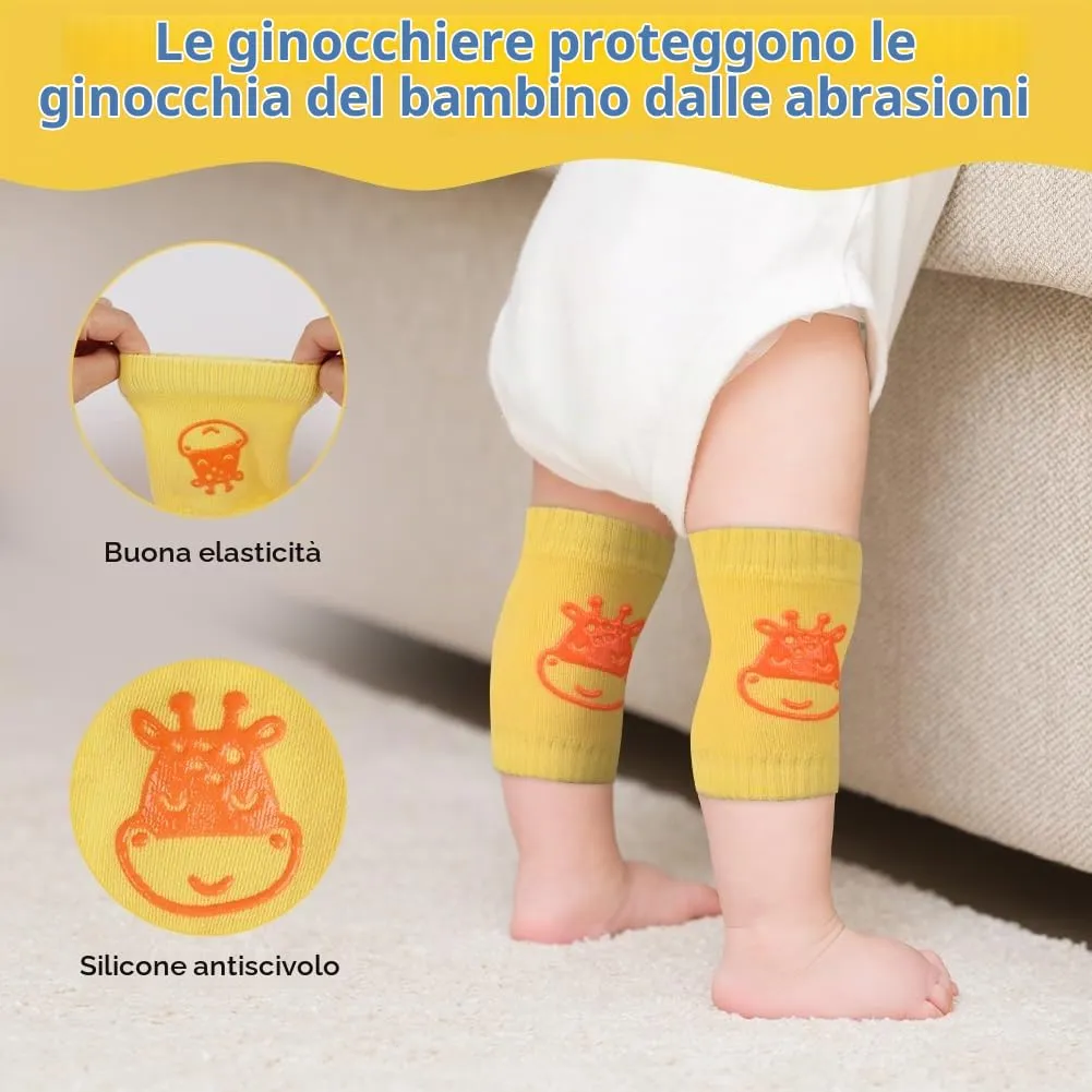 Vicloon Protezione Testa e Ginocchiere per Neonato, Cuscino di Sicurezza Regolabile per Bambini, Ape Marrone Scuro - immagine 5