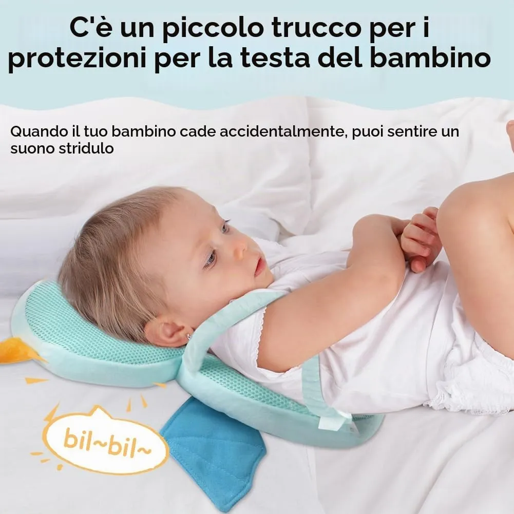 Vicloon Protezione Testa e Ginocchia per Neonato, Cuscino di Sicurezza Regolabile per Gattonare e Camminare, Mostro Blu - immagine 8