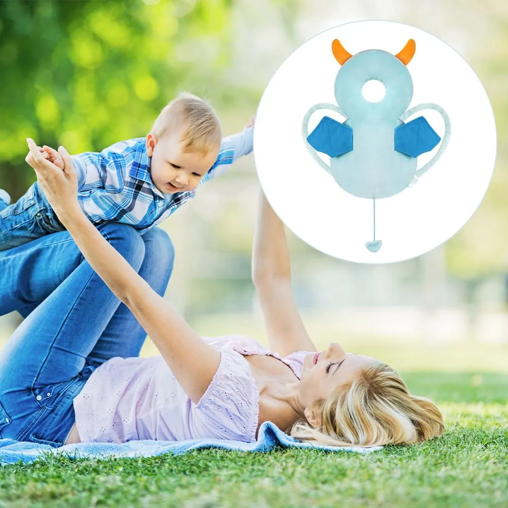Vicloon Protezione Testa e Ginocchia per Neonato, Cuscino di Sicurezza Regolabile per Gattonare e Camminare, Mostro Blu - immagine 9