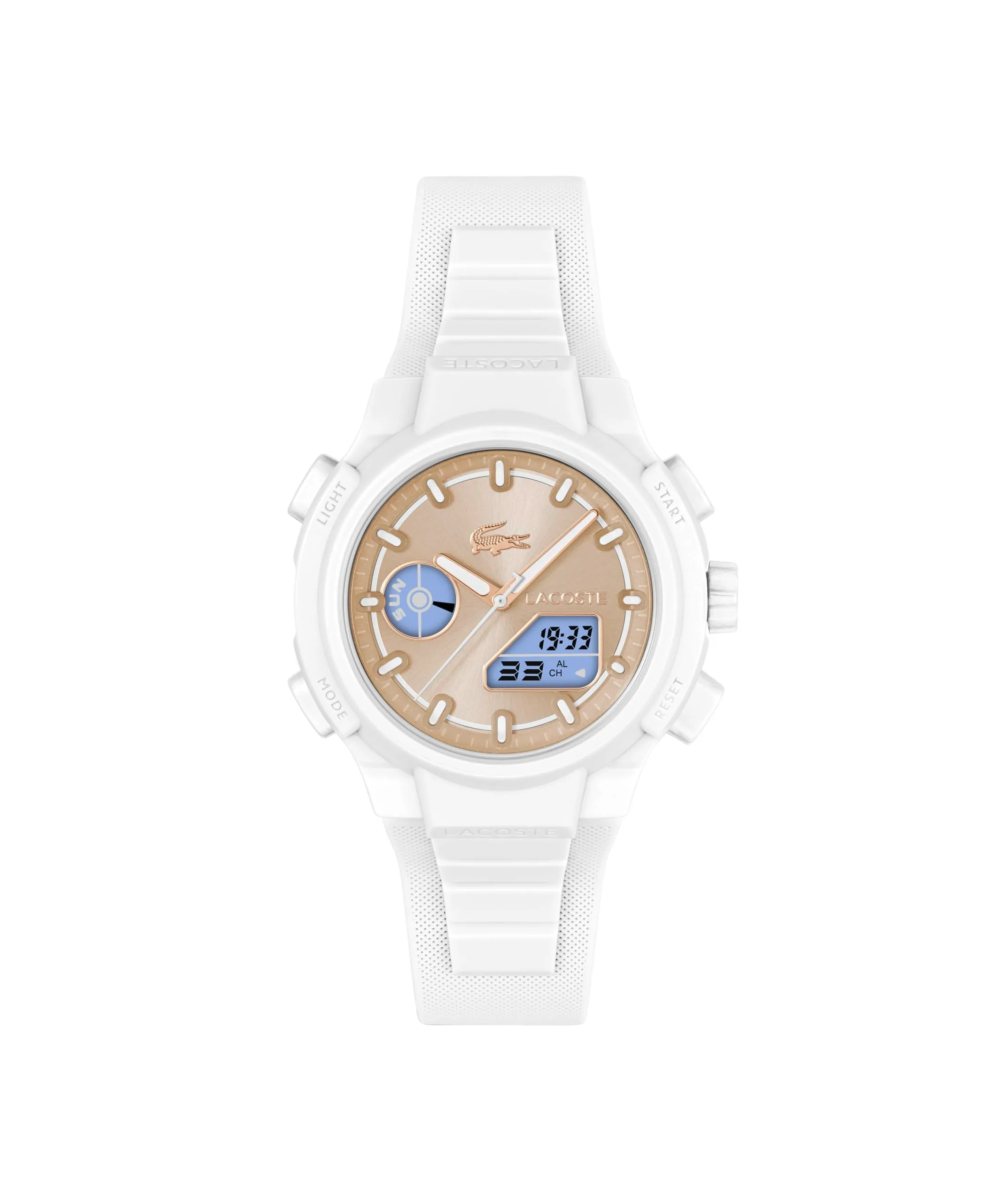 Lacoste LC33 Orologio Multifunzione Analogico-Digitale da Donna, Cinturino in Silicone Bianco - 2001430 - immagine 2