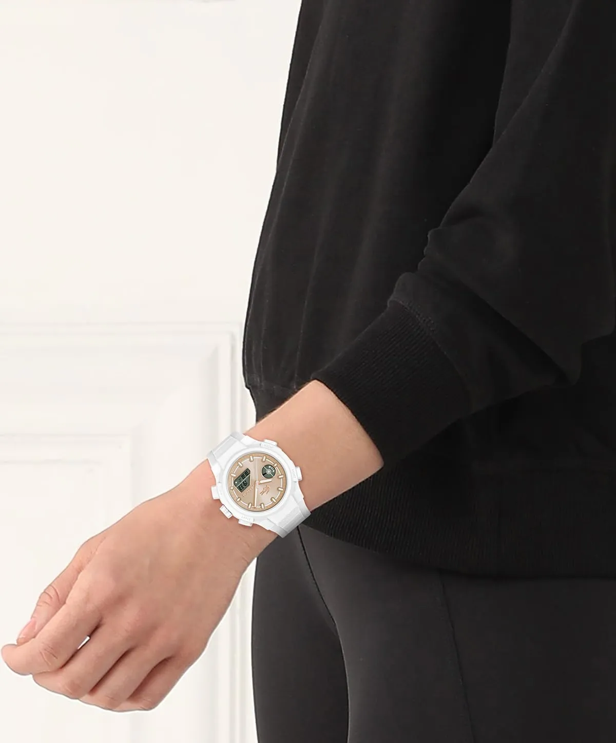 Lacoste LC33 Orologio Multifunzione Analogico-Digitale da Donna, Cinturino in Silicone Bianco - 2001430 - immagine 5