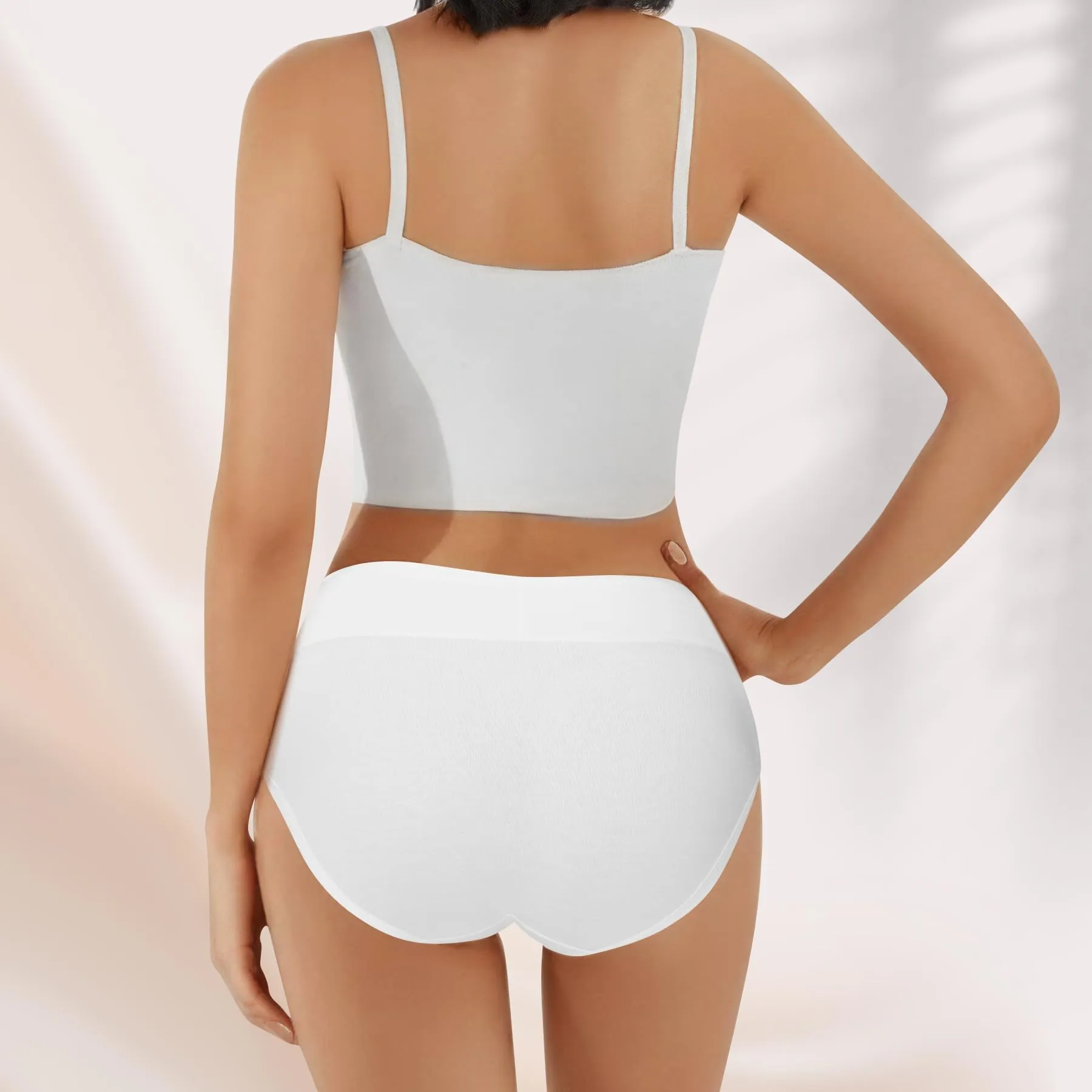 IceReco Slip Donna in Cotone Vita Alta Post Parto, Bianco - immagine 2
