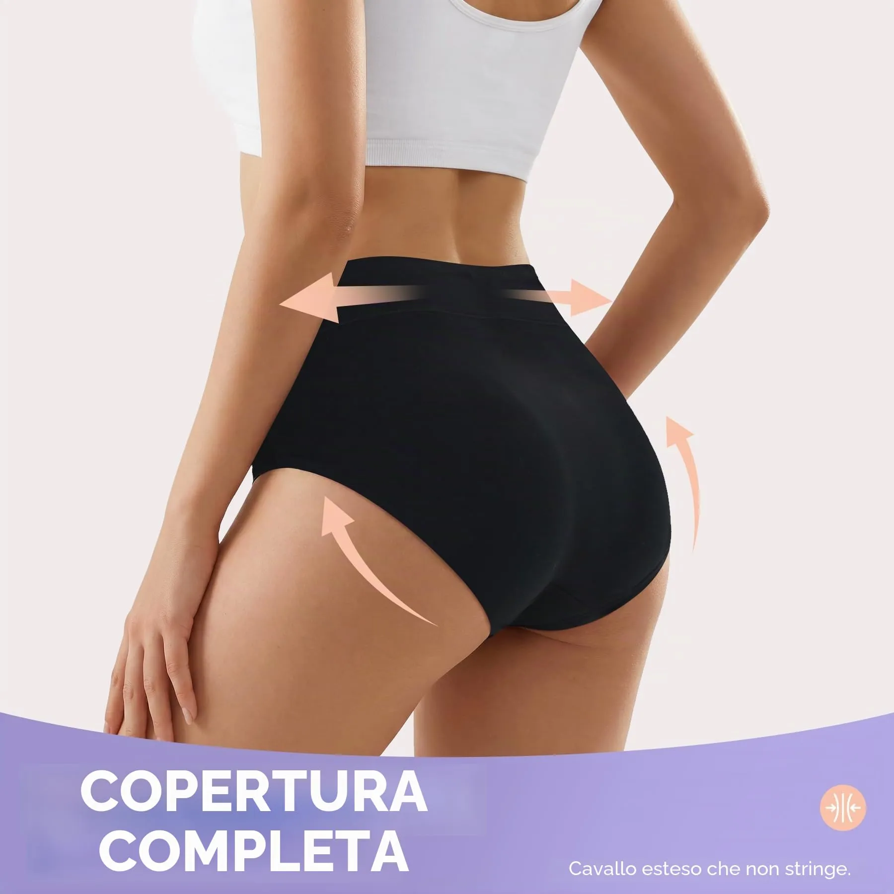 IceReco Mutande Vita Alta Donna in Cotone, Slip Intimo Post Parto, S - immagine 5