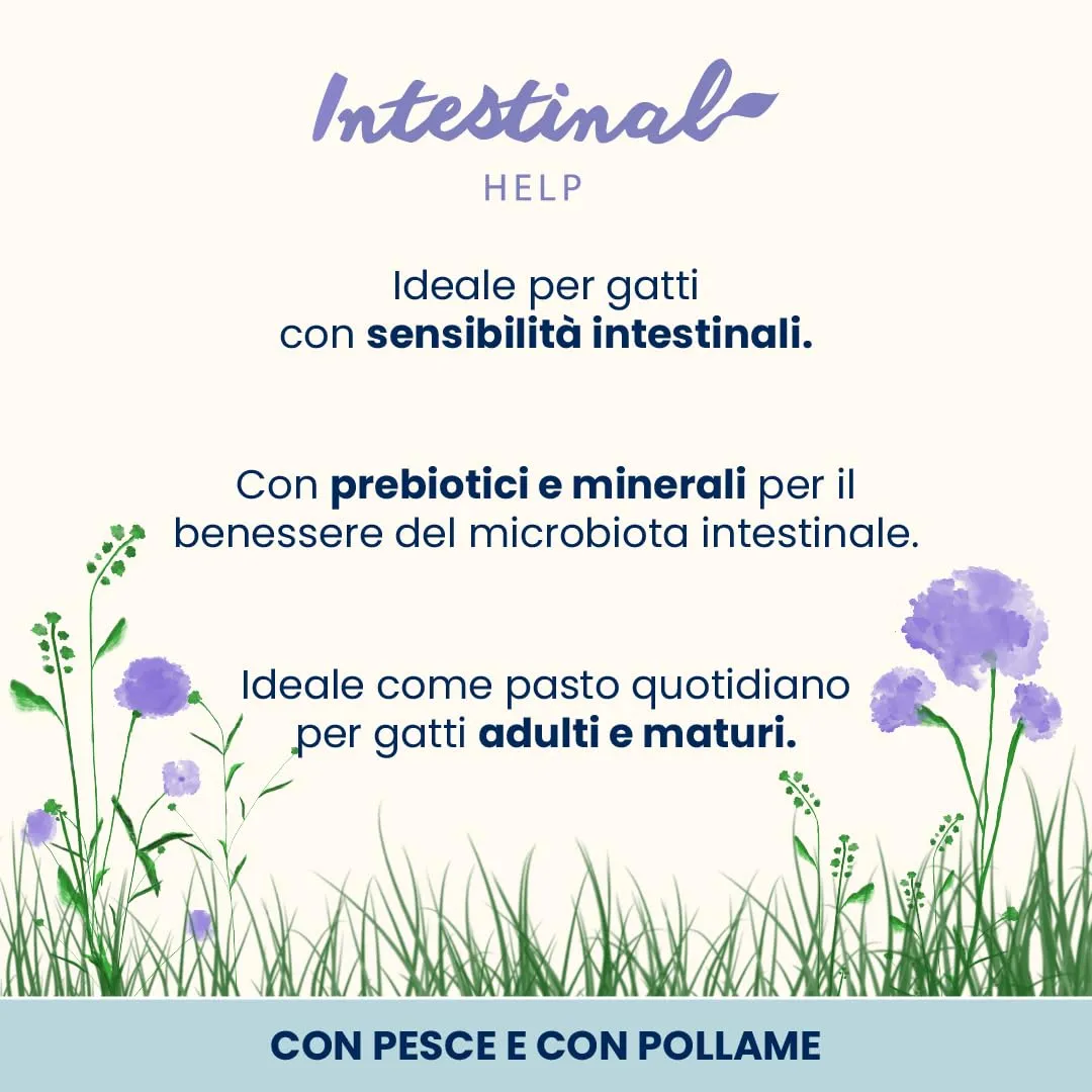 Almo Nature Functional Intestinal Help Alimento Umido per Gatti Adulti con Pesce e Pollame, 70g (Confezione da 6) - immagine 2