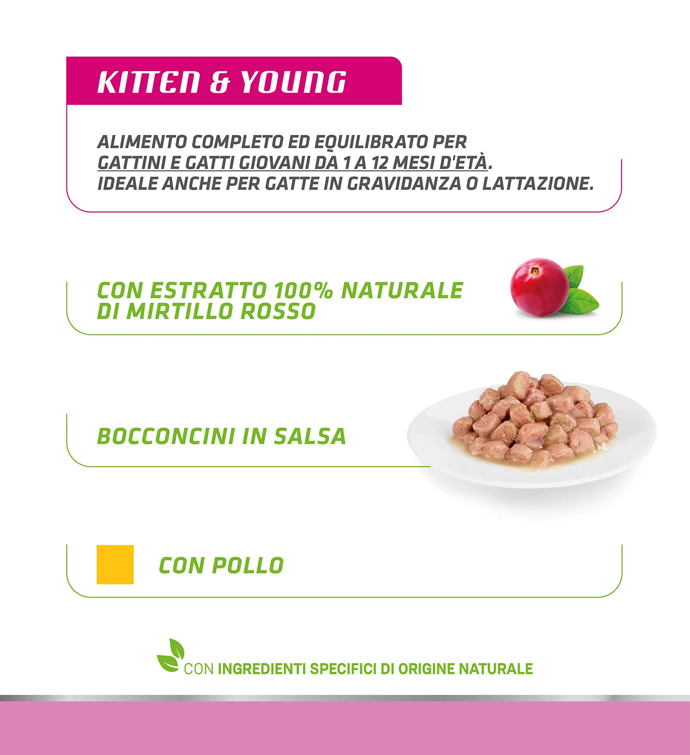 Trainer Natural Kitten & Young Cibo Umido per Gatti con Pollo, 12 x 85 g - immagine 4