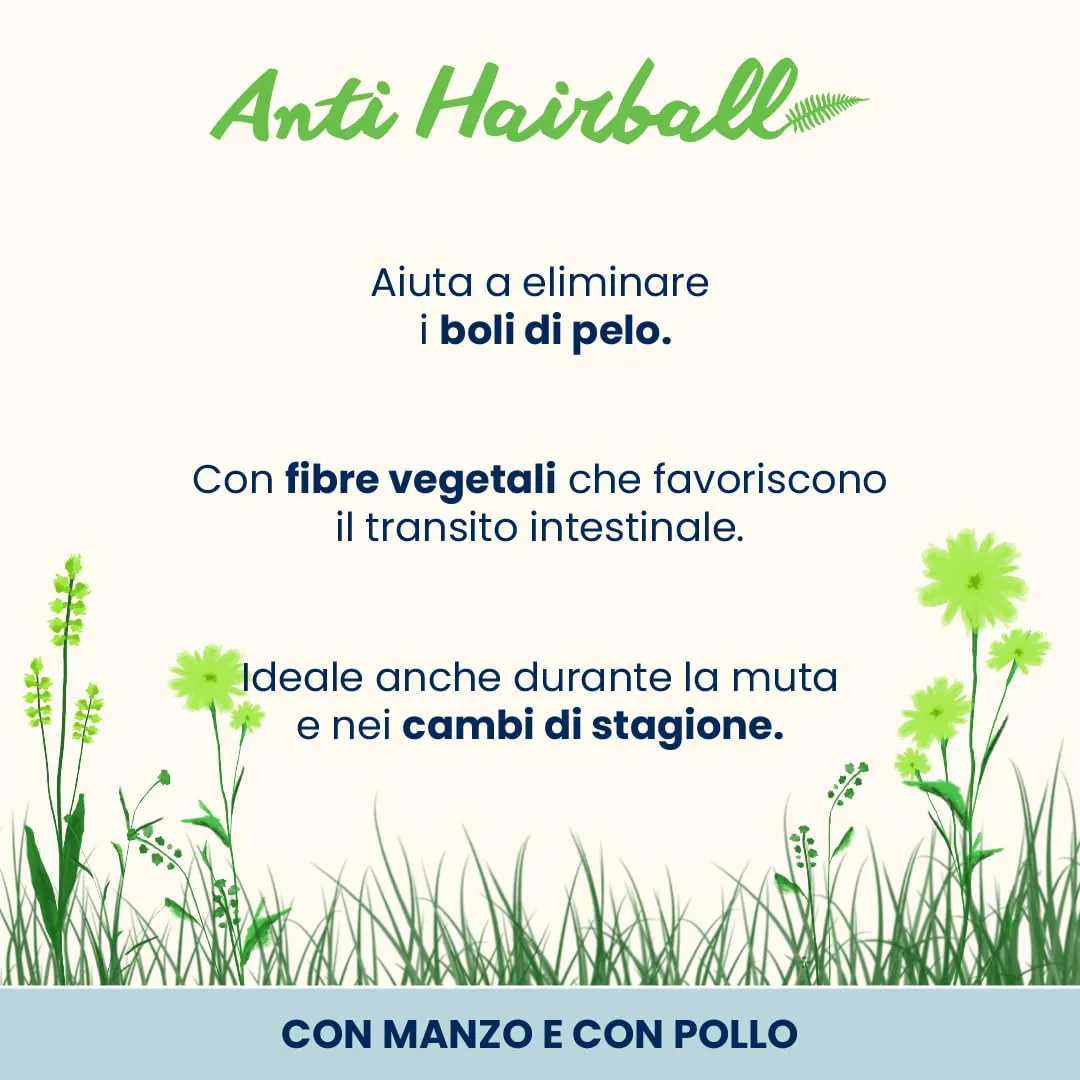 Almo Nature Functional Anti Hairball Alimento Umido per Gatti Adulti e Maturi con Manzo e Pollo, 70g (Confezione da 6) - immagine 2