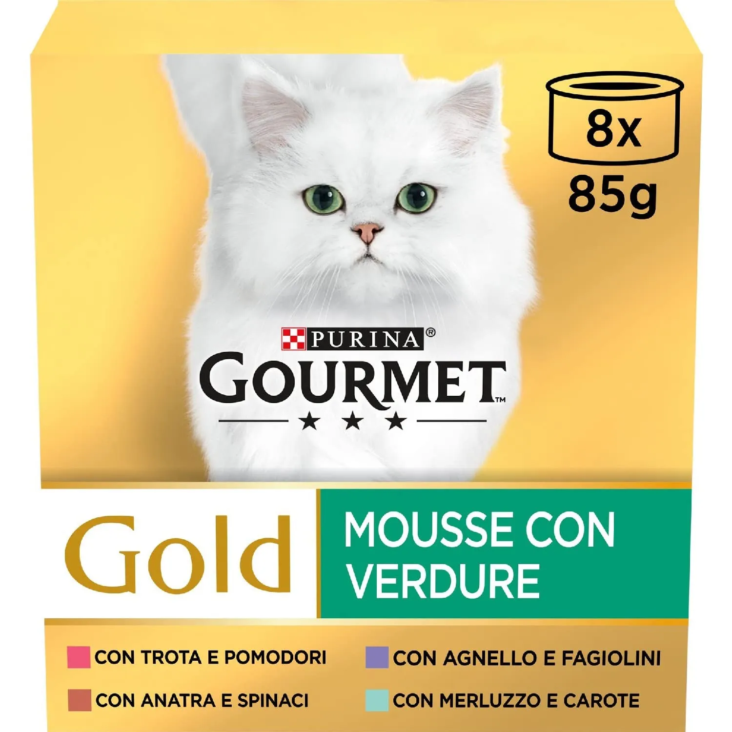 Gourmet Gold Cibo Umido per Gatti Adulti Mousse, 96 Lattine da 85 g - immagine 2