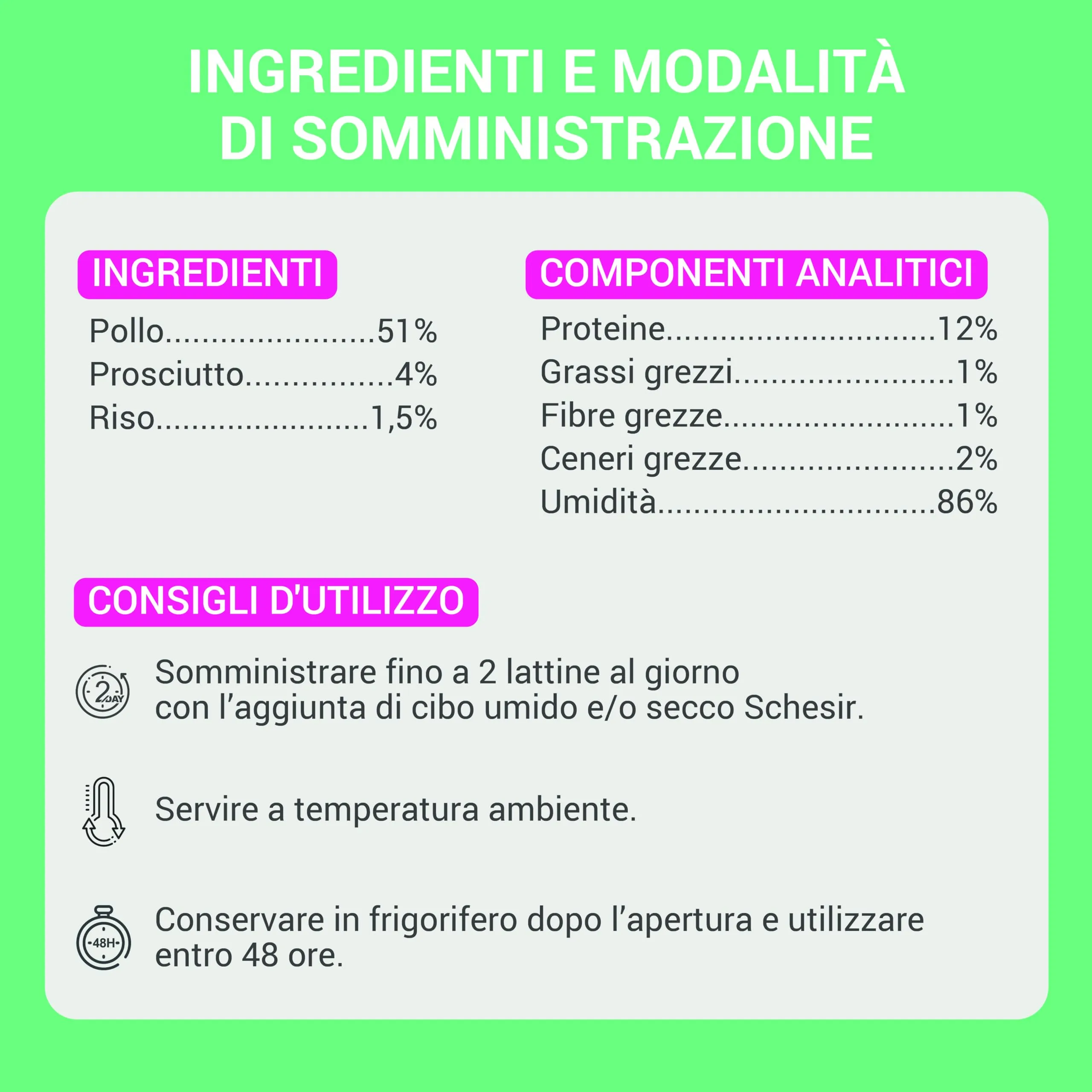 Schesir Filetti di Pollo con Prosciutto in Gelatina, Cibo Umido Complementare per Gatti, 12 x 70g - immagine 3