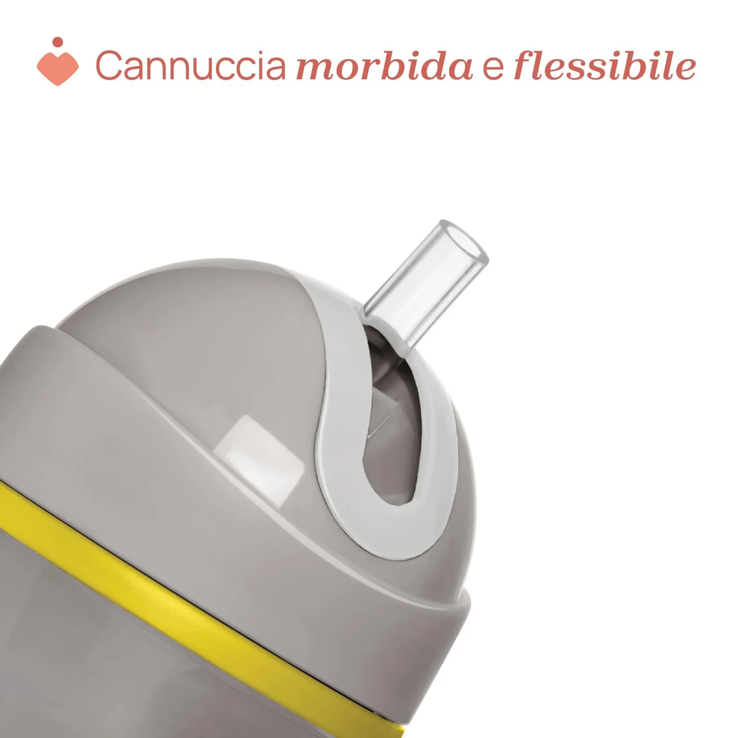 Chicco Sport Cup Bicchiere Antigoccia in Silicone per Bambini 14+ Mesi, 266 ml, Grigio - immagine 4