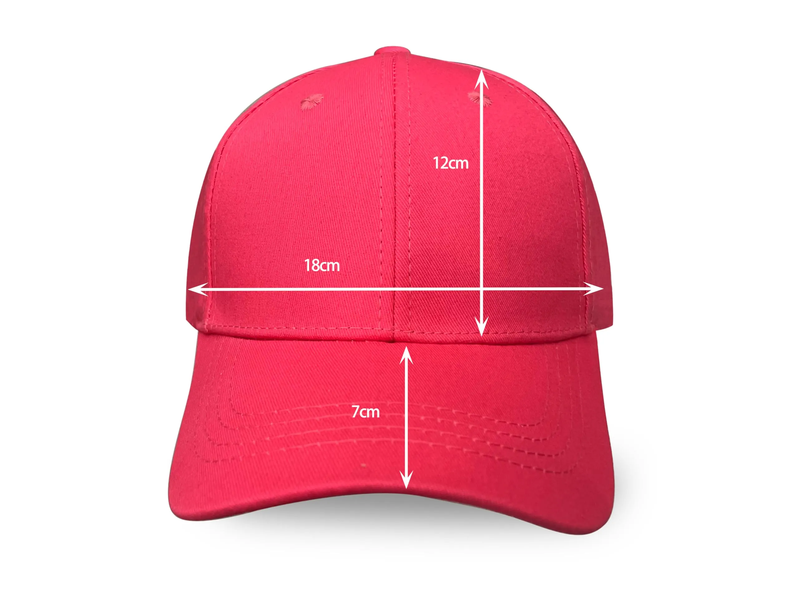 Bella Accessori Cappellino Baseball Regolabile in Cotone Unisex Rosso Anguria - immagine 4