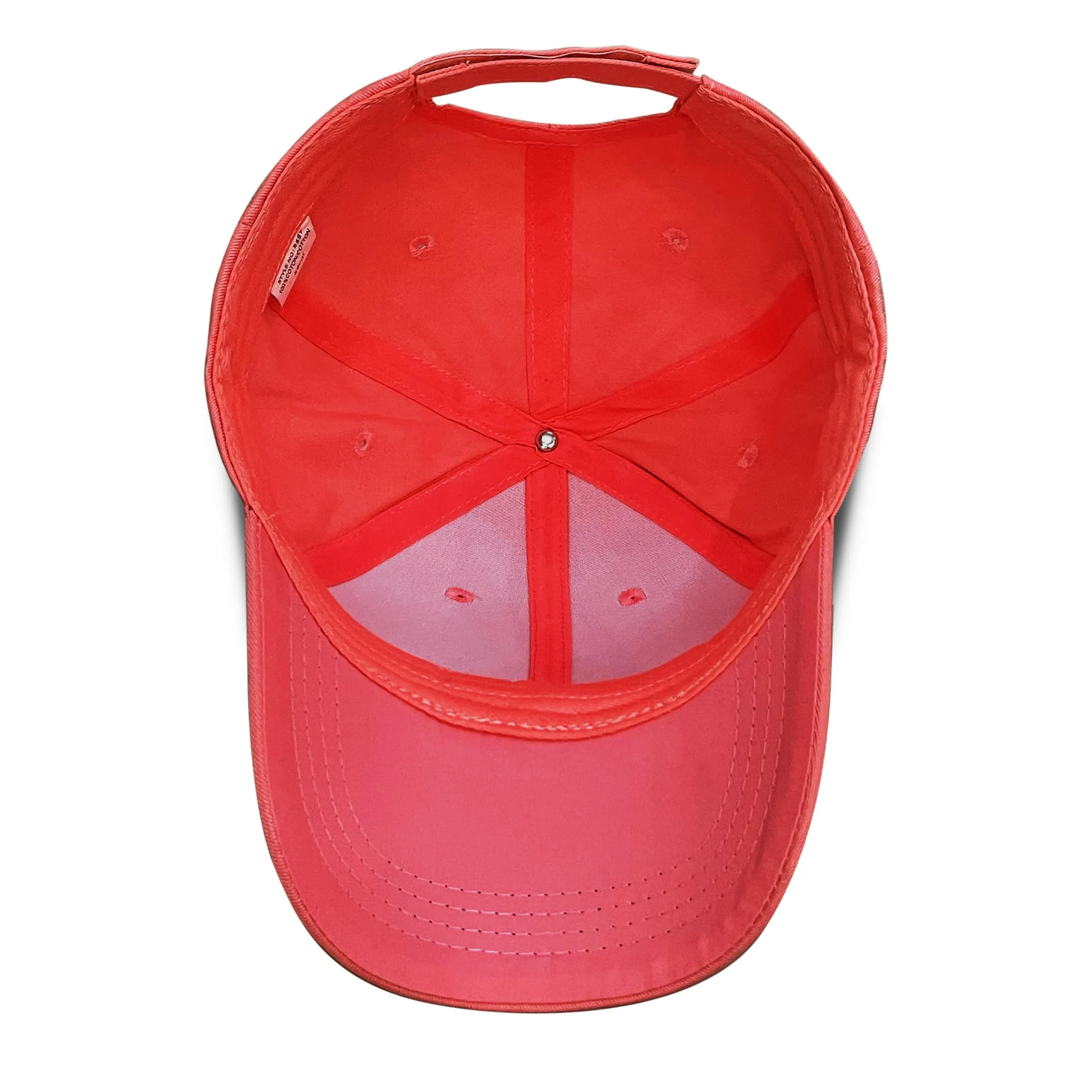 Bella Accessori Cappellino Baseball Regolabile in Cotone Unisex Rosso Anguria - immagine 6