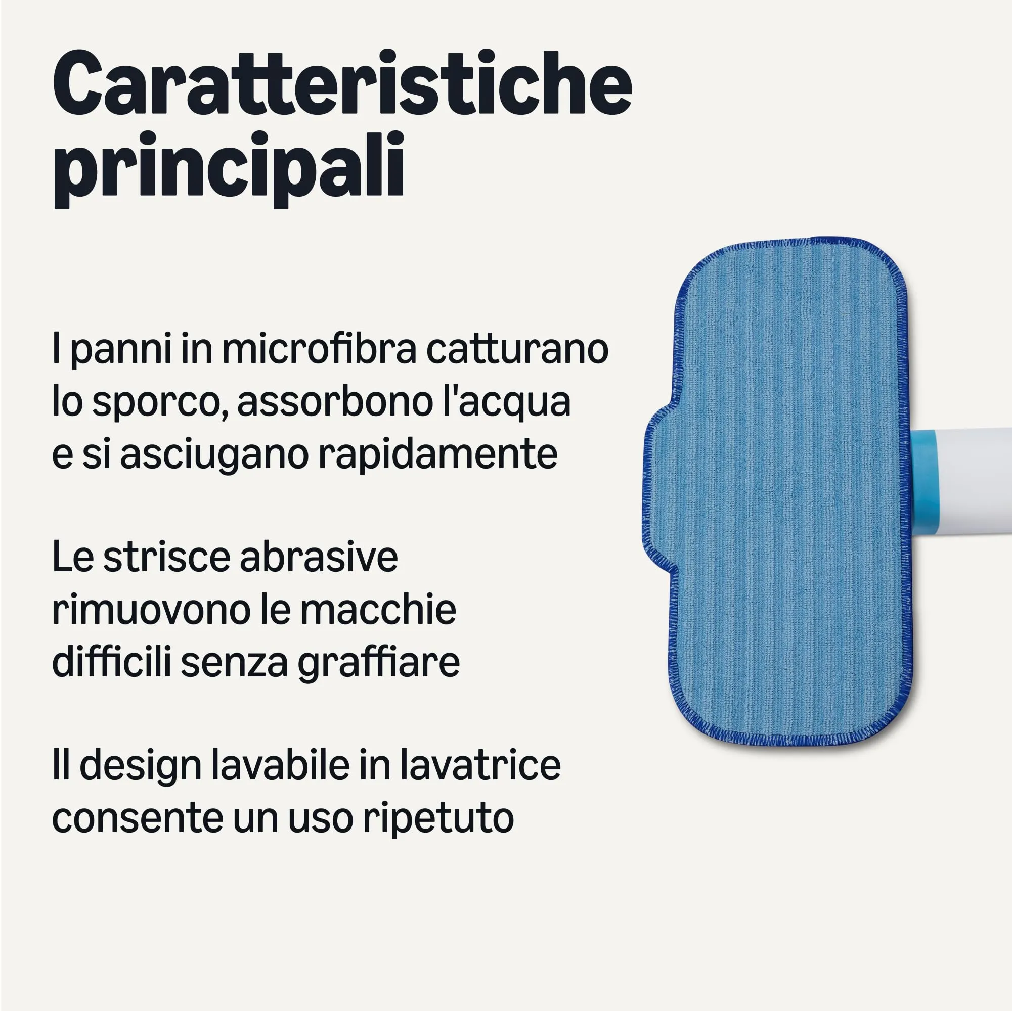 Amazon Basics Tamponi di Ricambio per Scopa a Vapore, Lavabili per Pavimenti Duri, 30.5 x 14 x 0.5 cm, Blu, Confezione da 4 - immagine 2