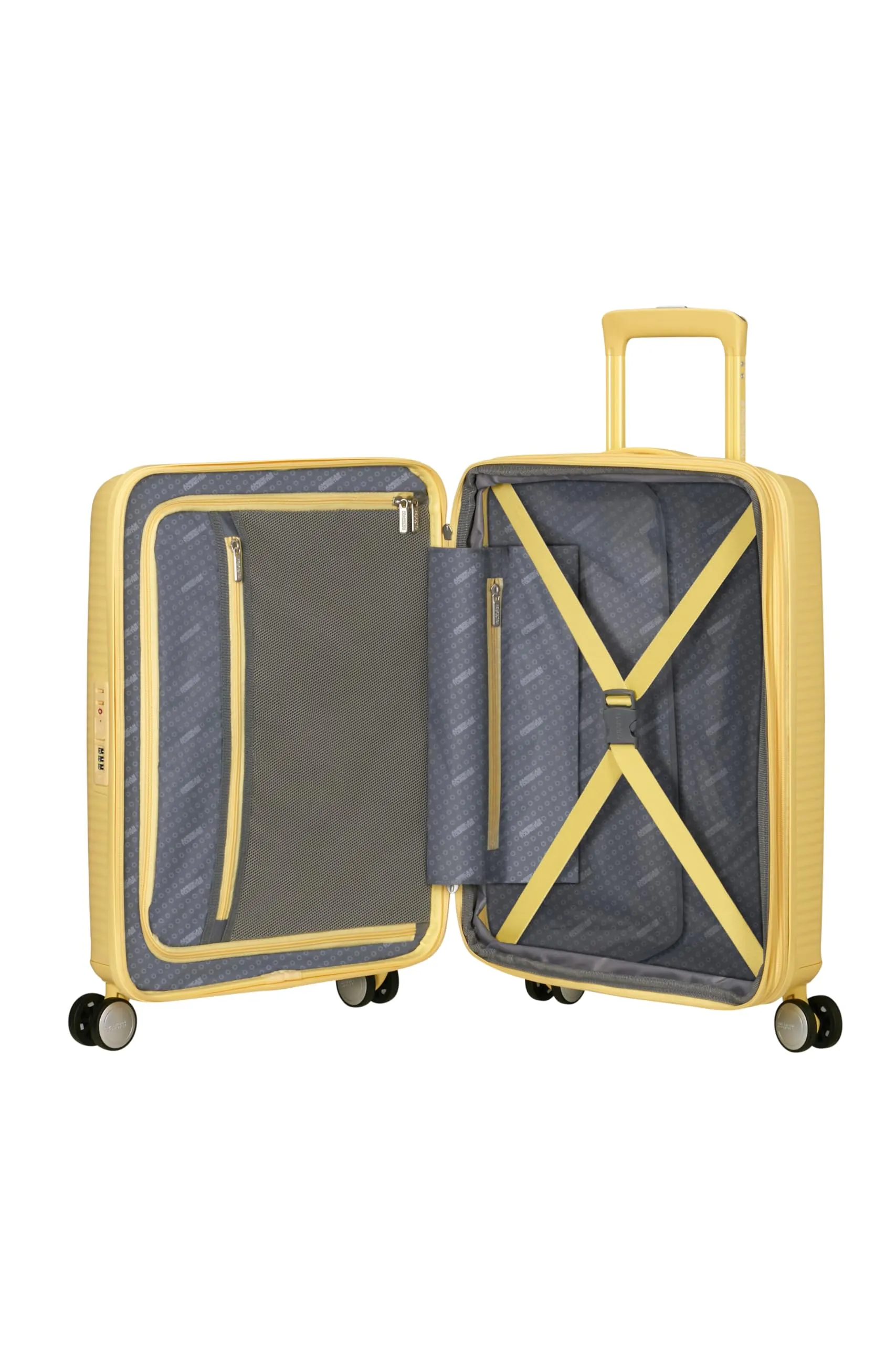 American Tourister Soundbox Trolley 55 cm - Giallo Pastello - immagine 5